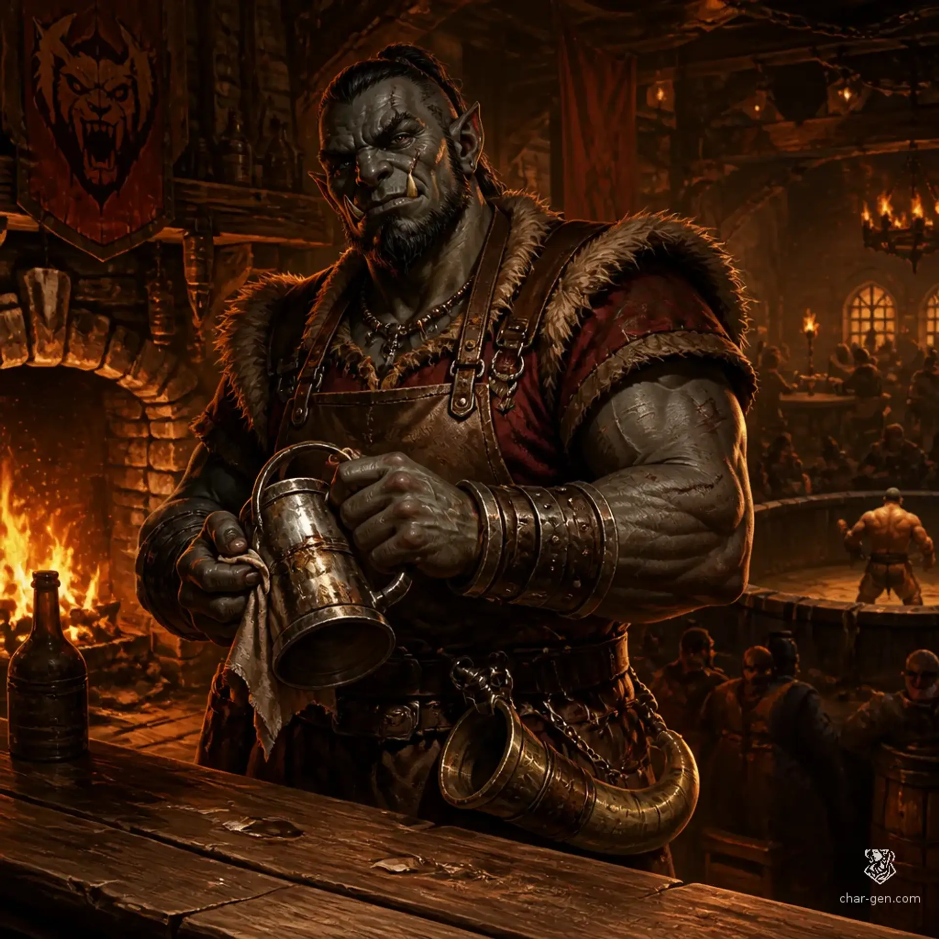 The Bloodied Barrel - AI-generated fantasy Tavern