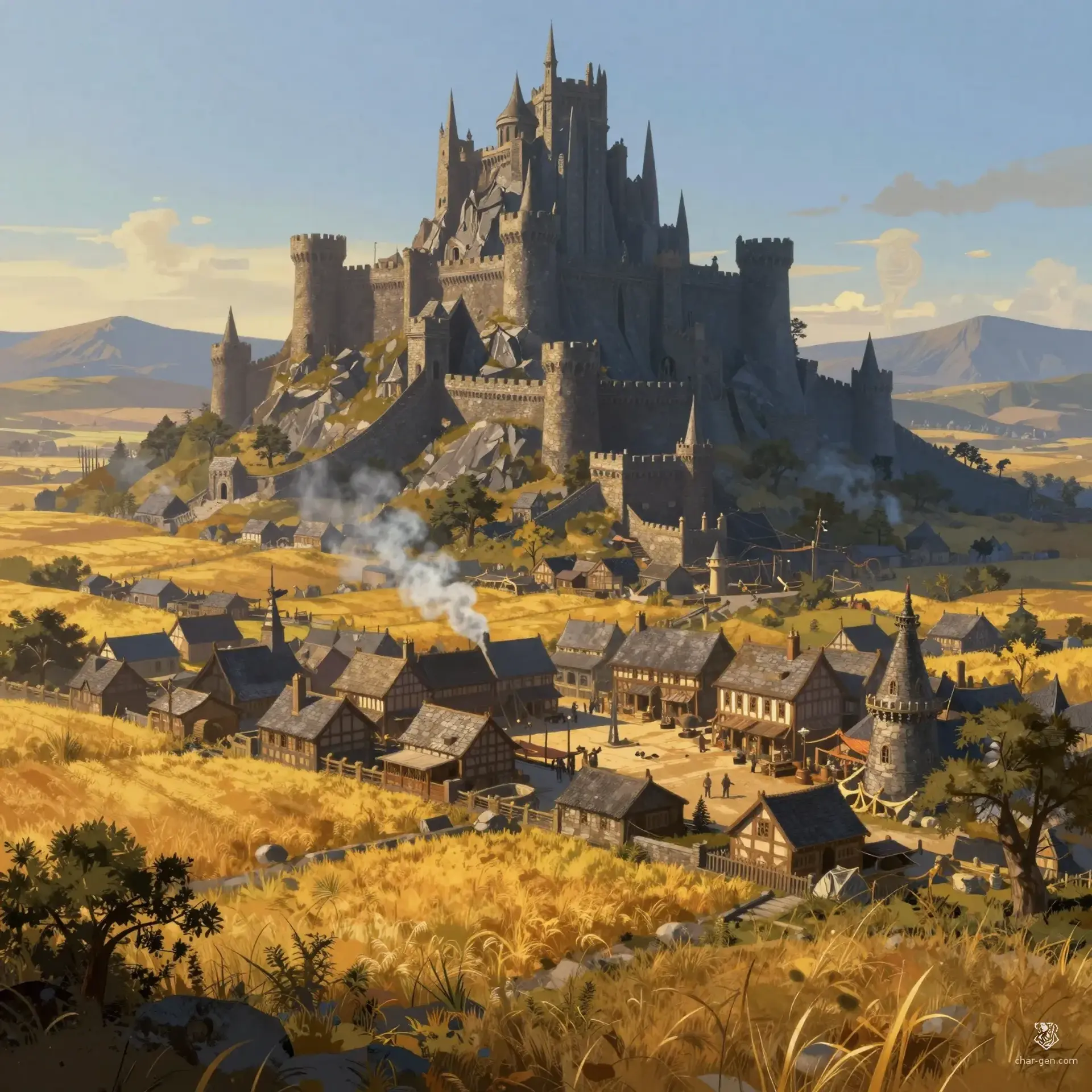 Ironreach - AI-generated fantasy Settlement