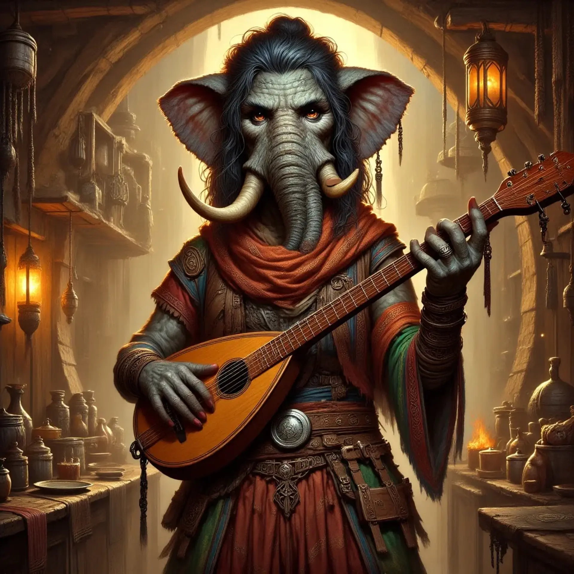 The Roaring Baobab - AI-generated fantasy Tavern