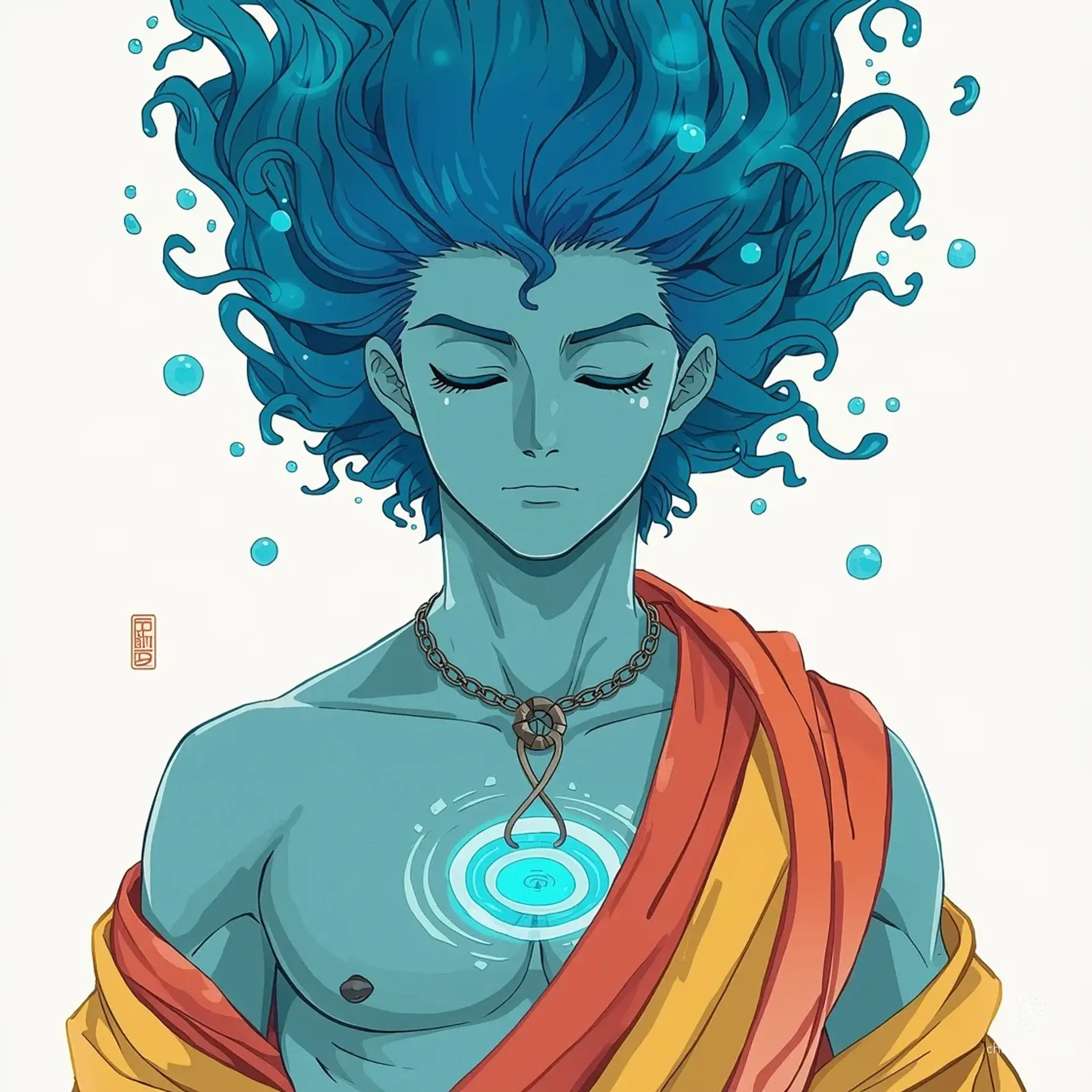 Turanar Aqua - AI-generated fantasy NPC