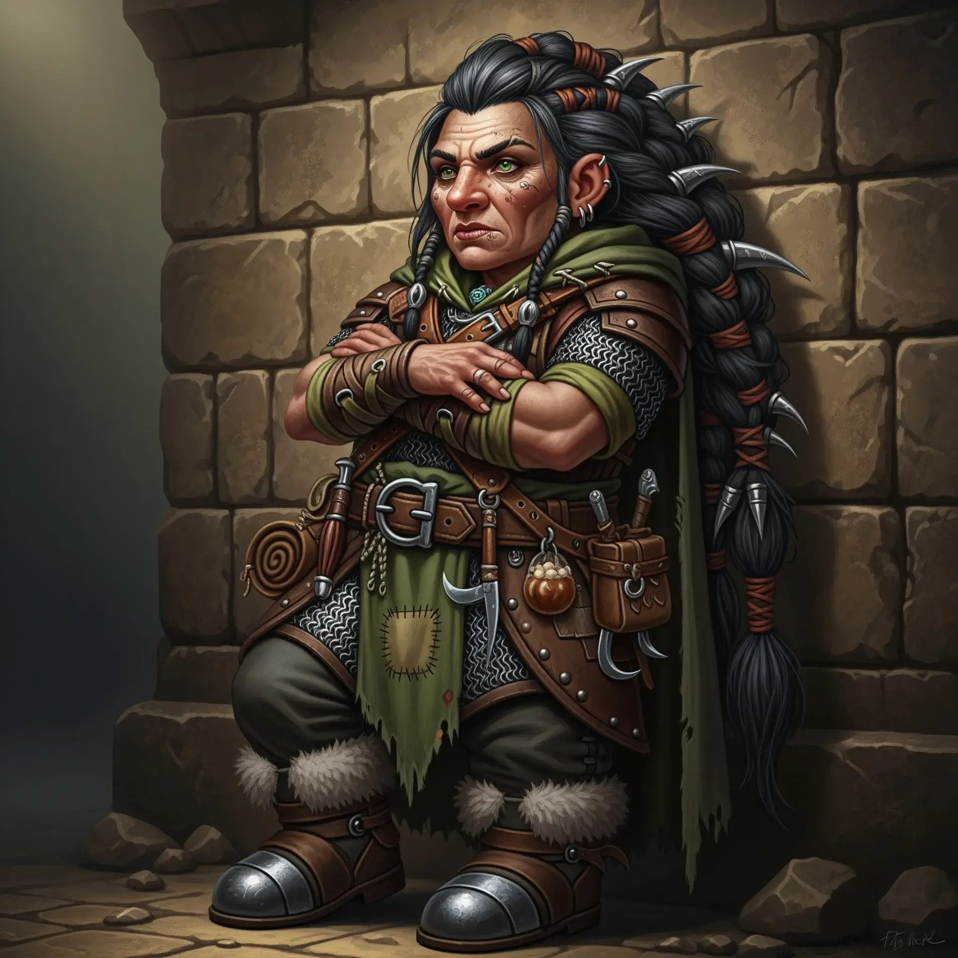 Thura Grell-Ebonspur - AI-generated fantasy NPC