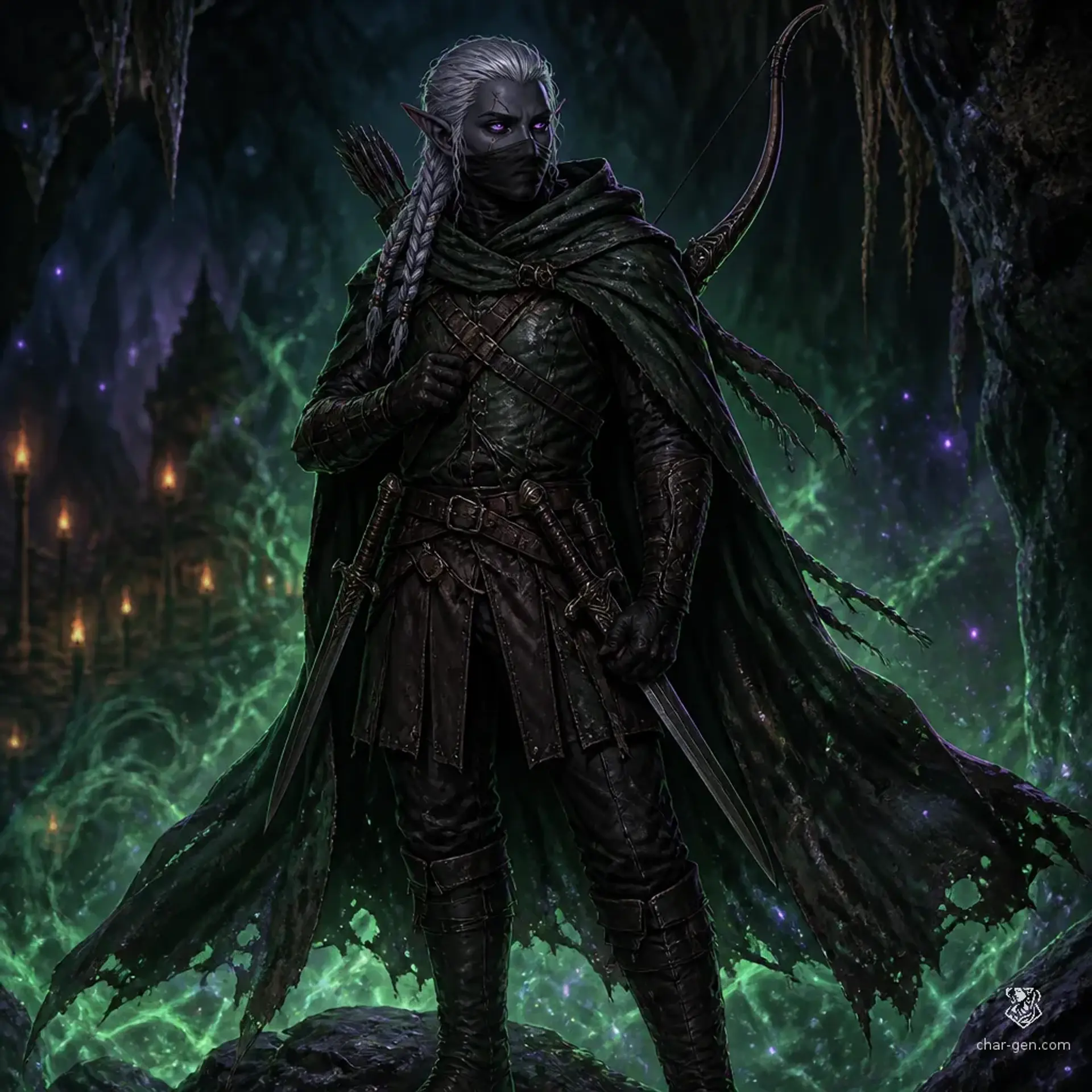 Vaelith Xorlarrin - AI-generated fantasy Character