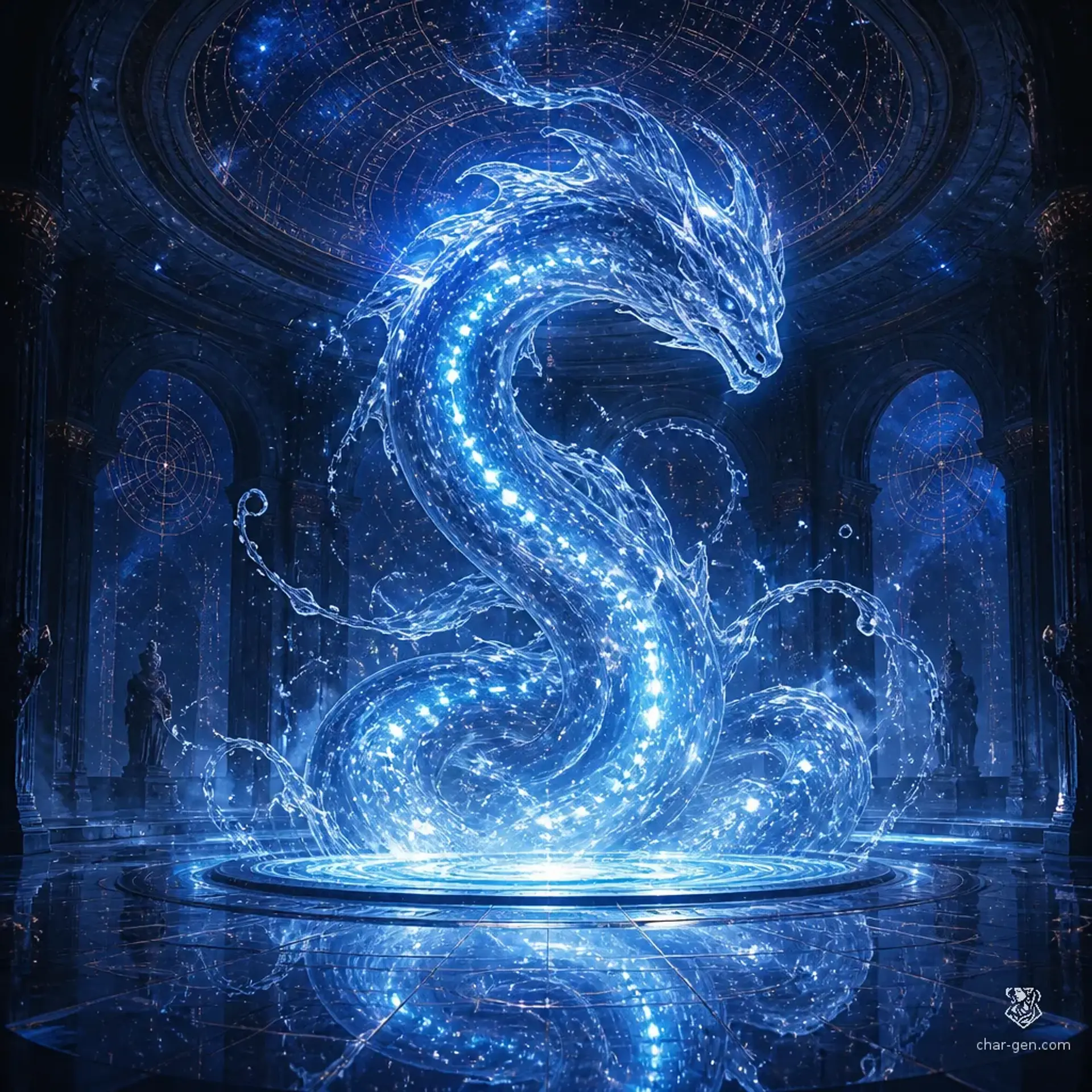 Bioluminescent Water Weird | Fantasy Monster Generated by CharGen