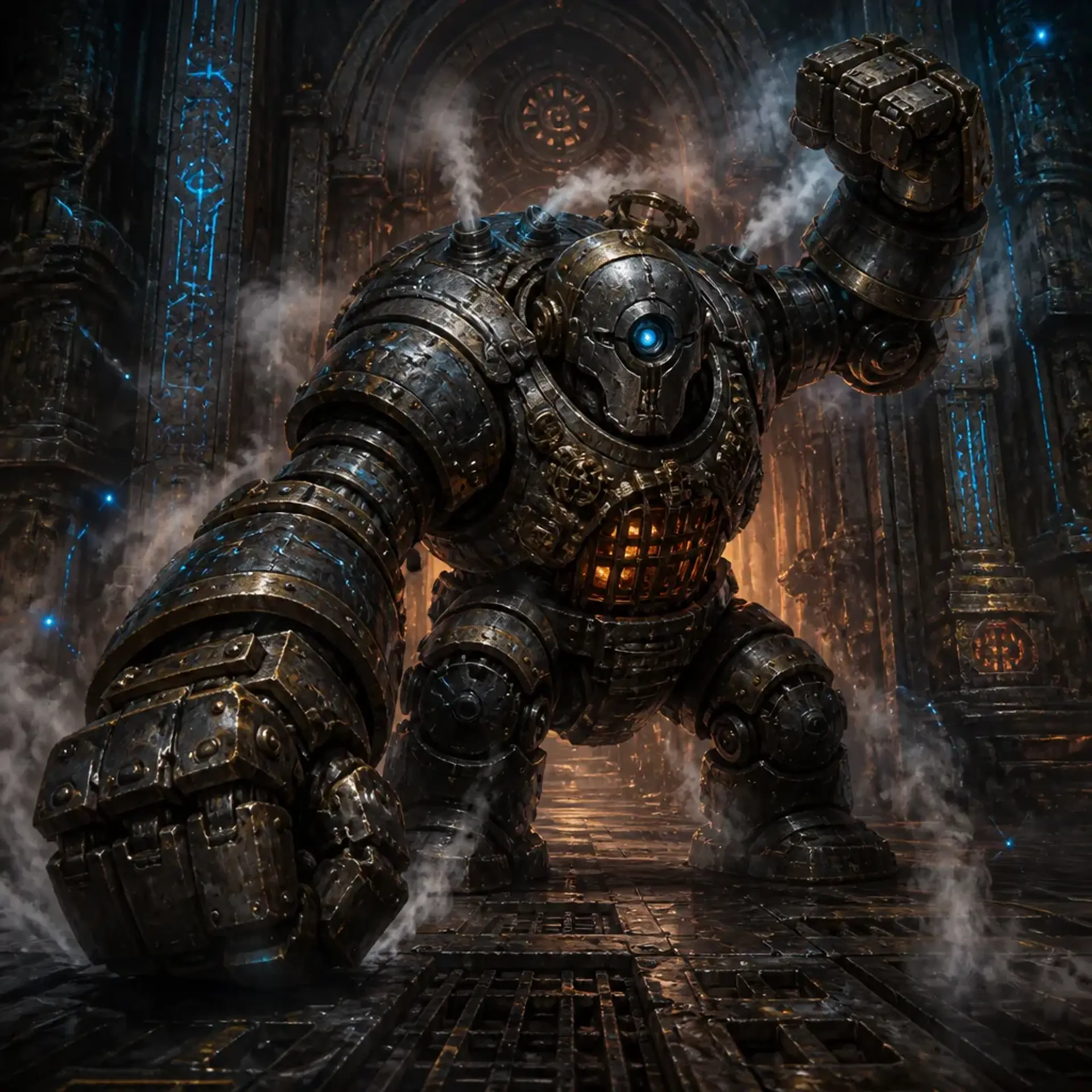 Clockwork Servitor - AI-generated fantasy Monster