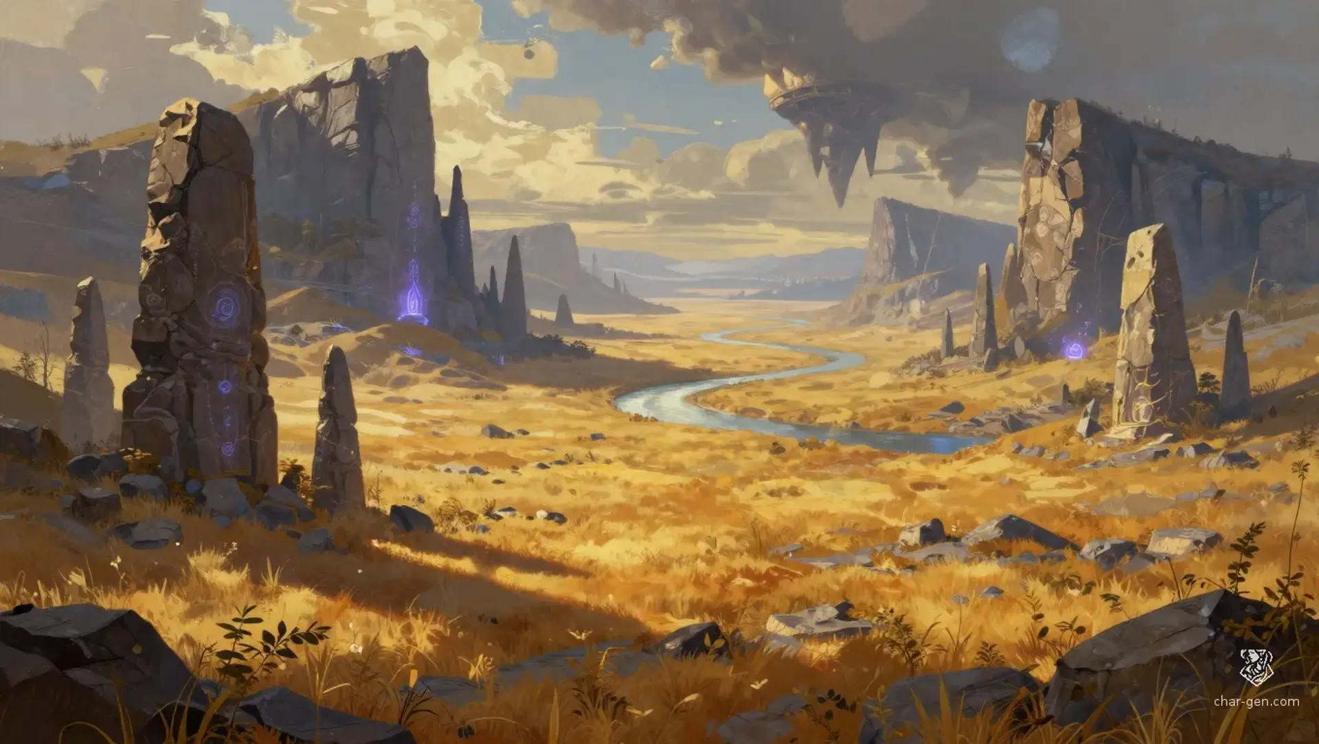 The Astrine Expanse - AI-generated fantasy Region