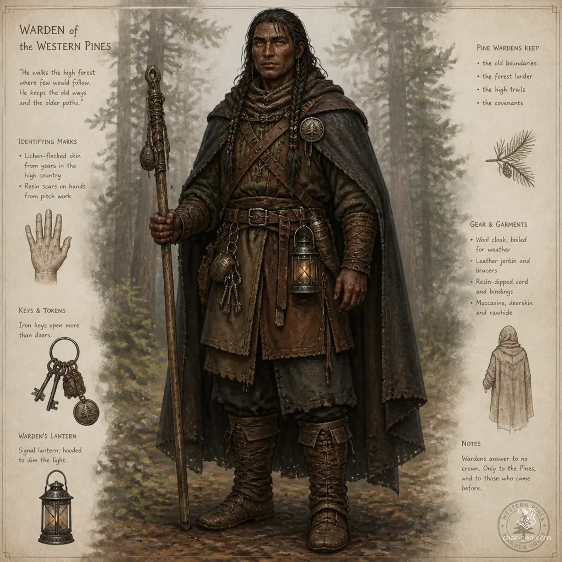 Blackpine Watchfolk - AI-generated fantasy Species