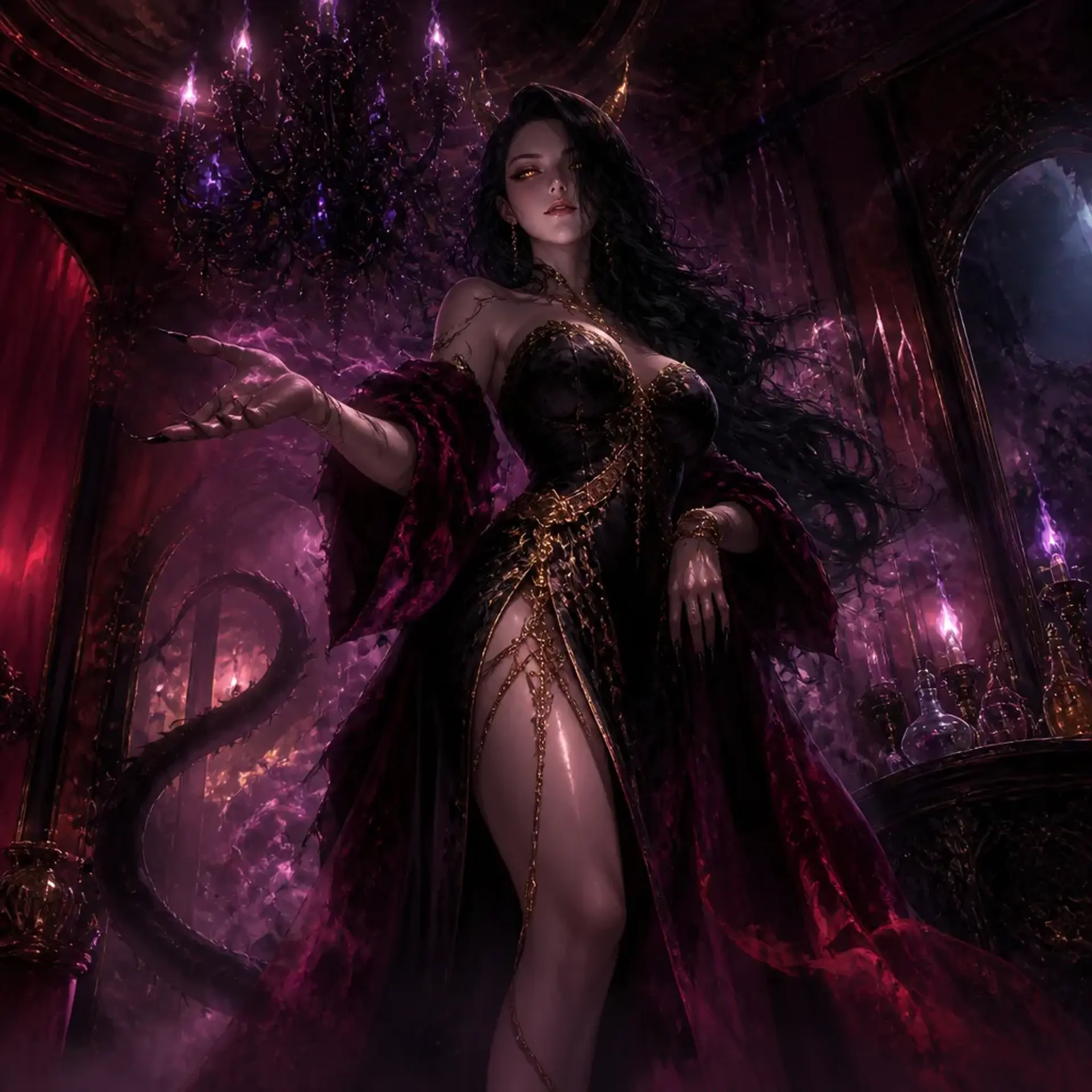 Velisara, die Rosenstimme - AI-generated fantasy Monster