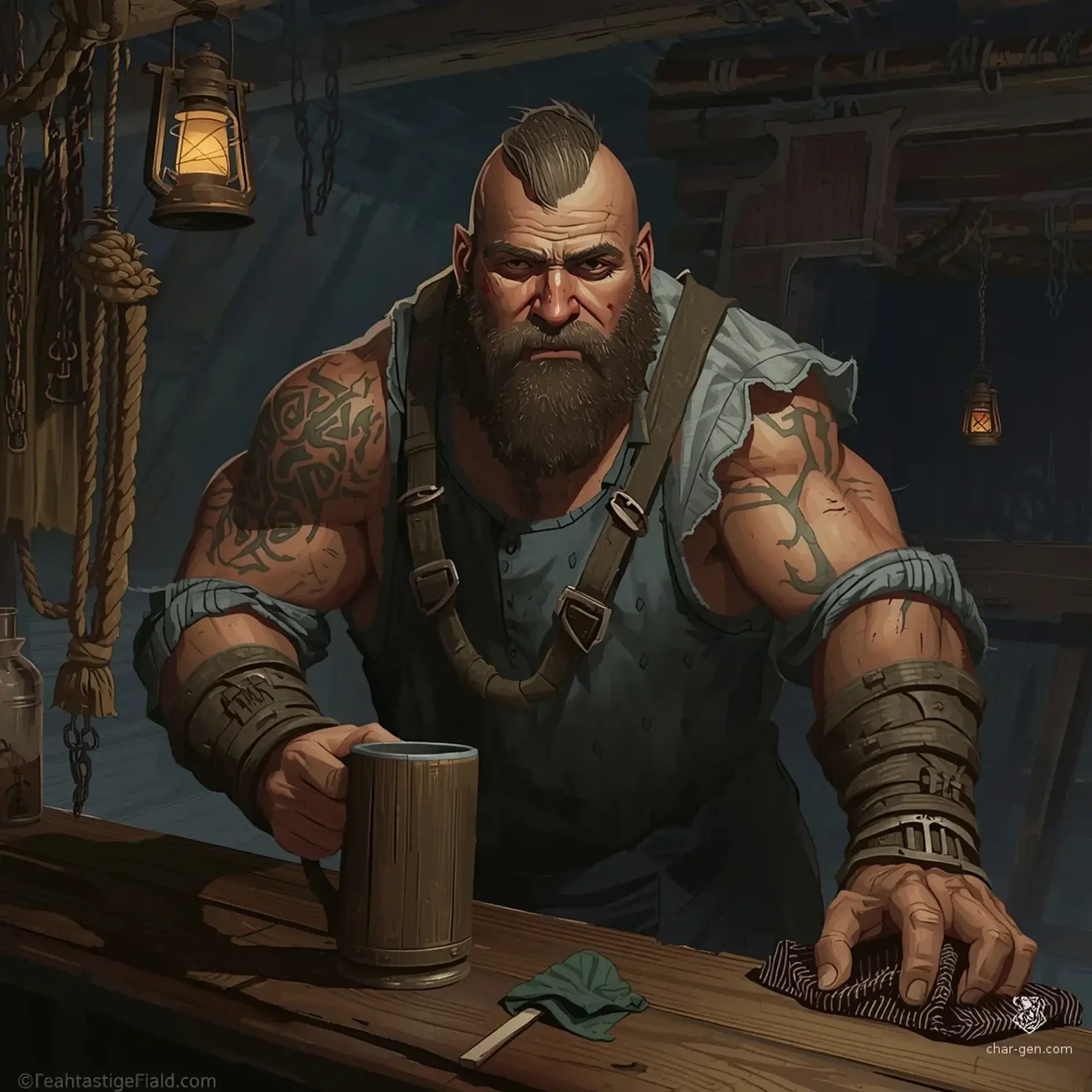 The Rusty Barnacle - AI-generated fantasy Tavern