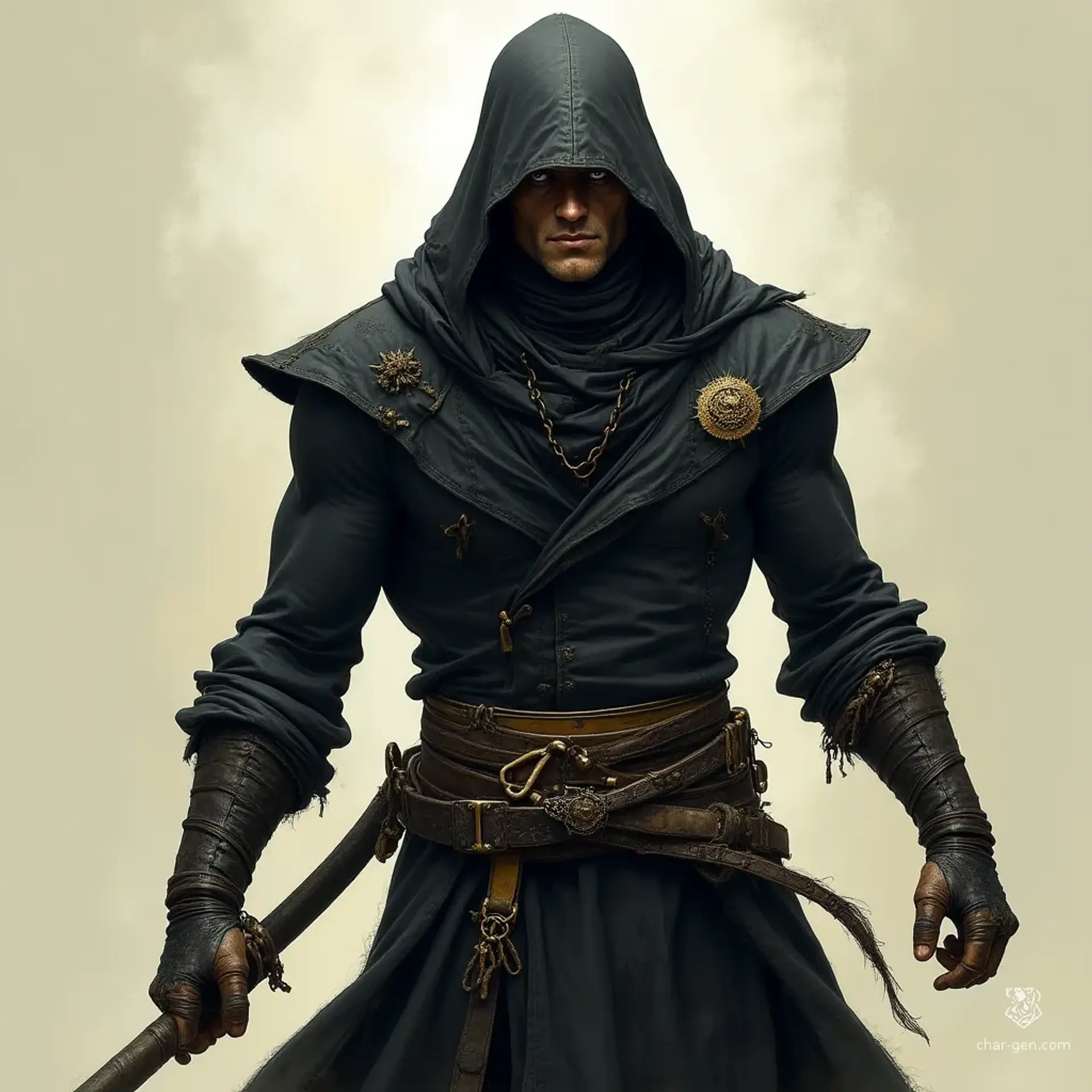 Rothen Vaal, called "The Jackal" - AI-generated fantasy NPC