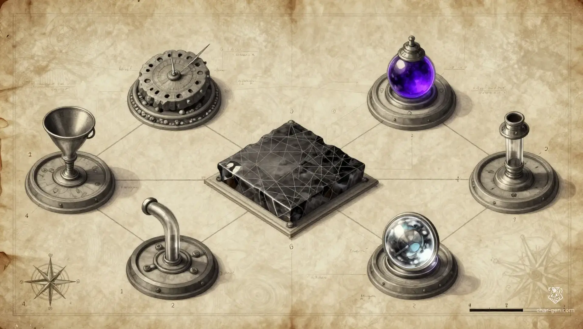 The Sanguine Balance - AI-generated fantasy Puzzle