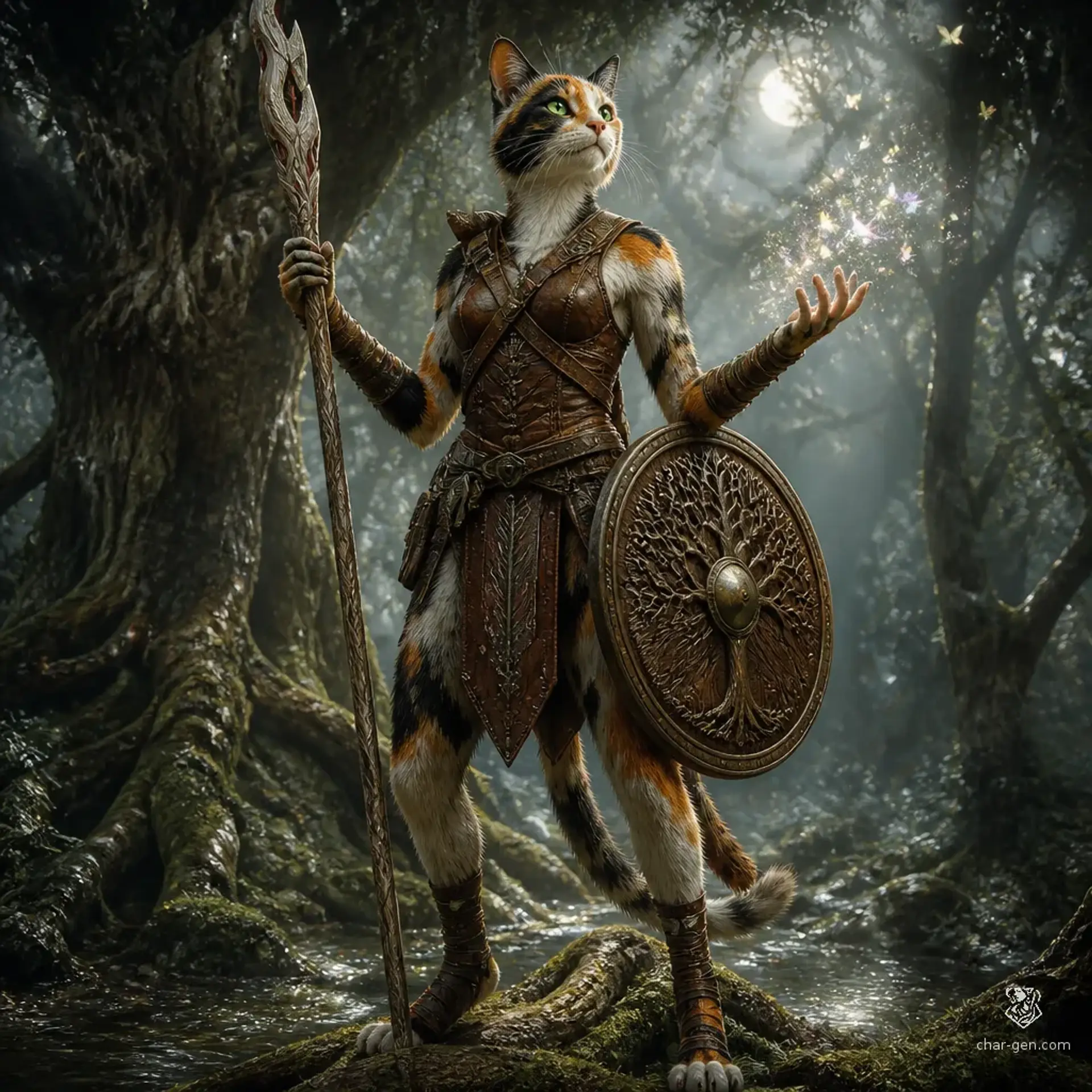 Mists of the Hidden Grove - AI-generated fantasy Character
