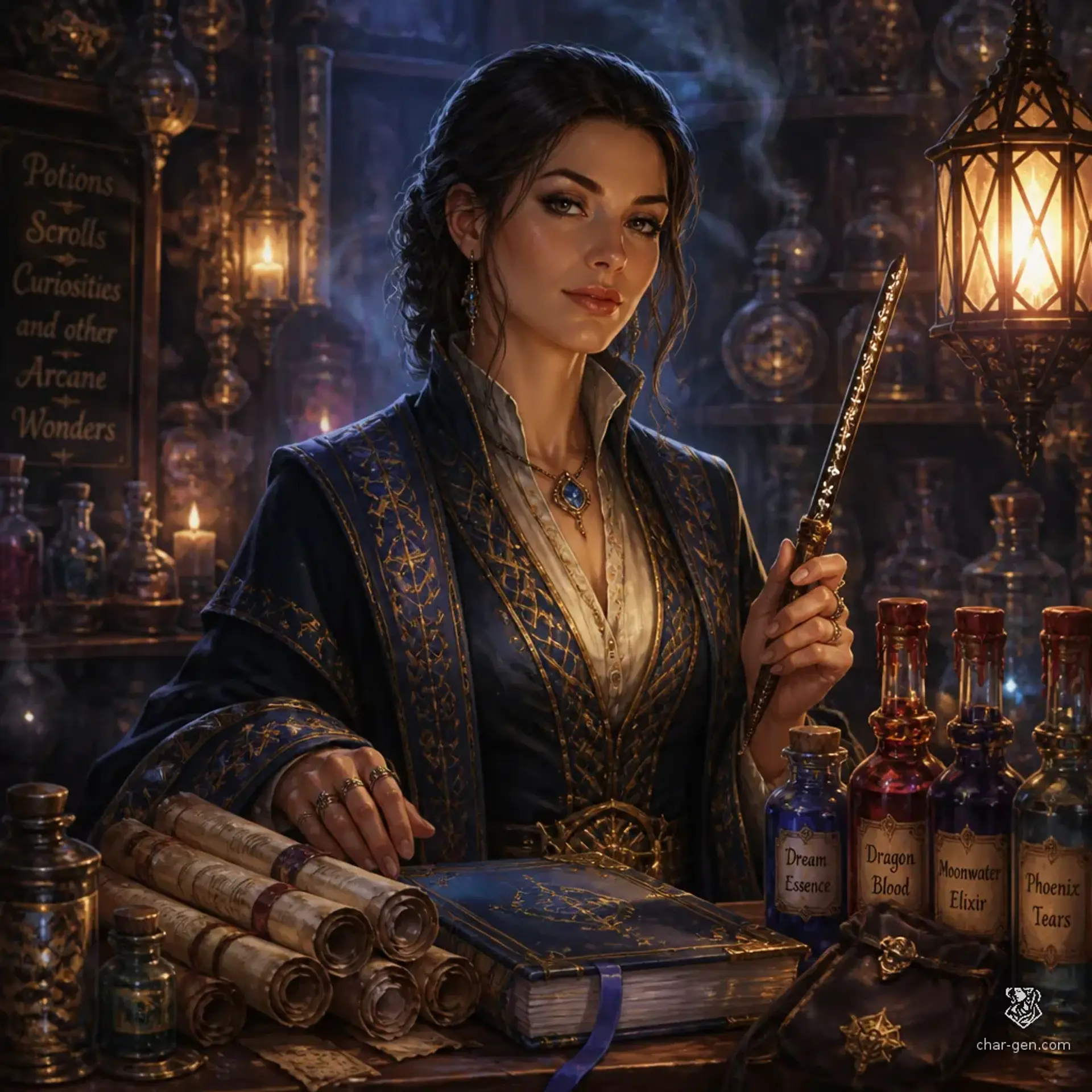 Starfall Curios - AI-generated fantasy Shop