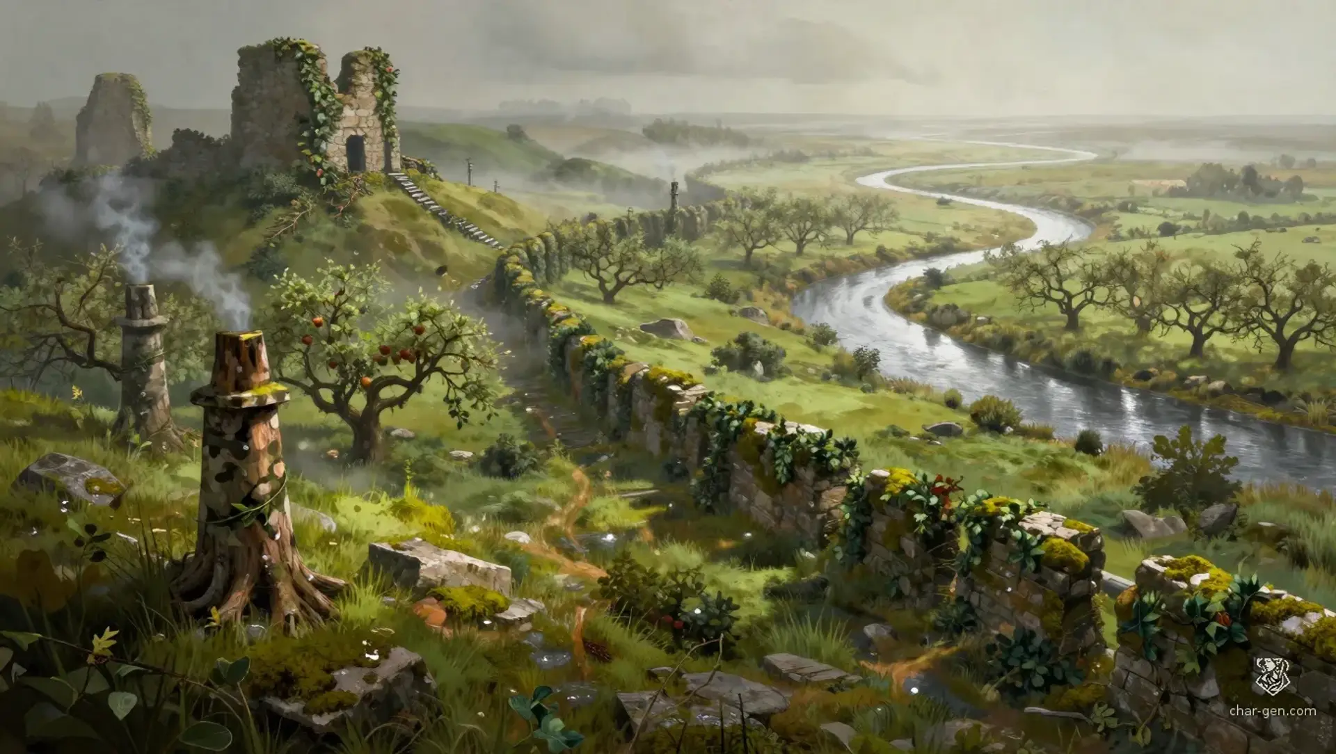 The Thornwhisk Marches - AI-generated fantasy Region