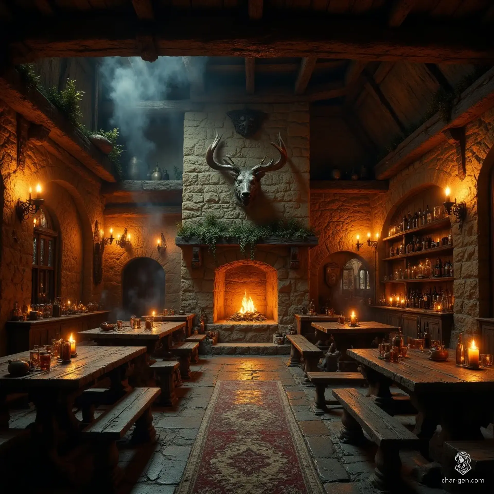 The Boar's Tusk - AI-generated fantasy Tavern
