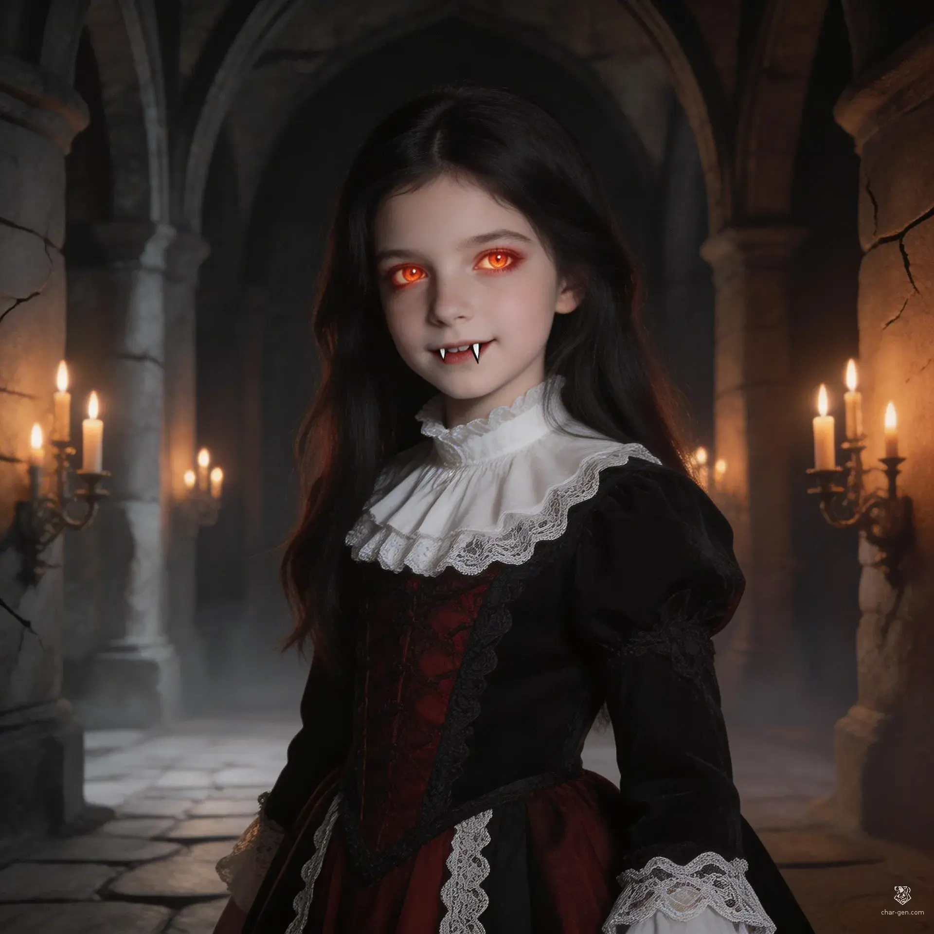 Evalina Little Raven von Rothchild - AI-generated fantasy NPC