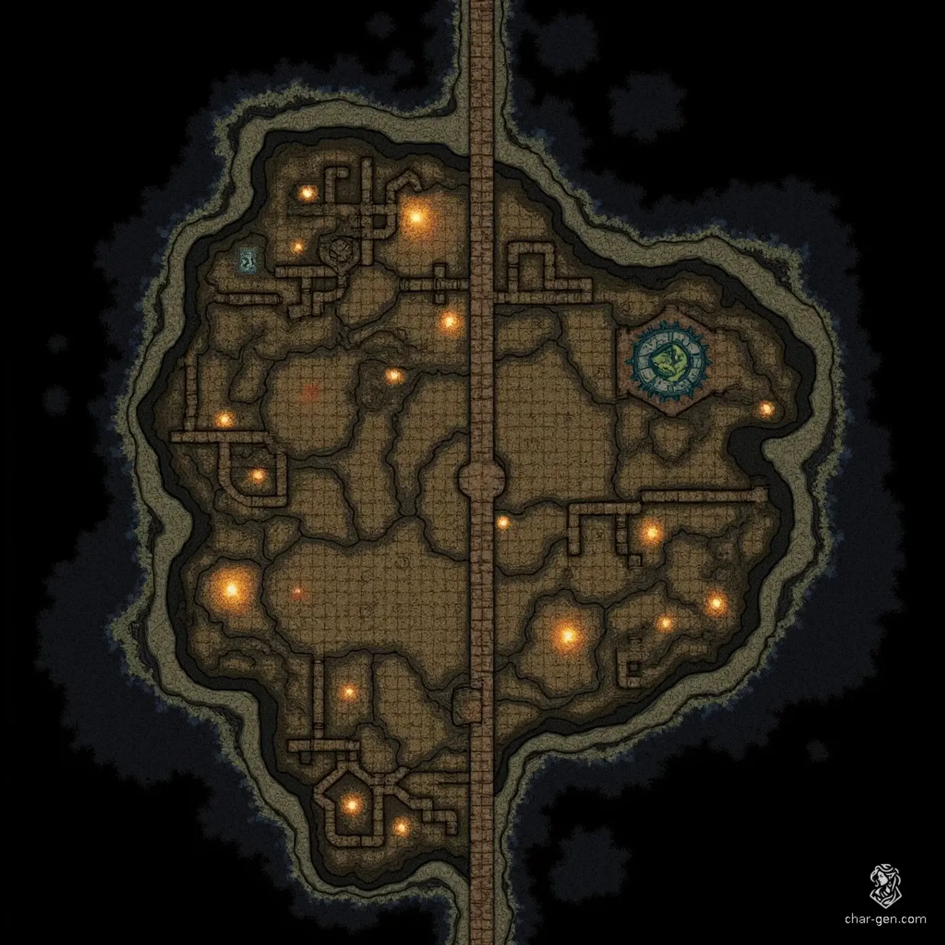 Underground Caverns - D&D Character Art