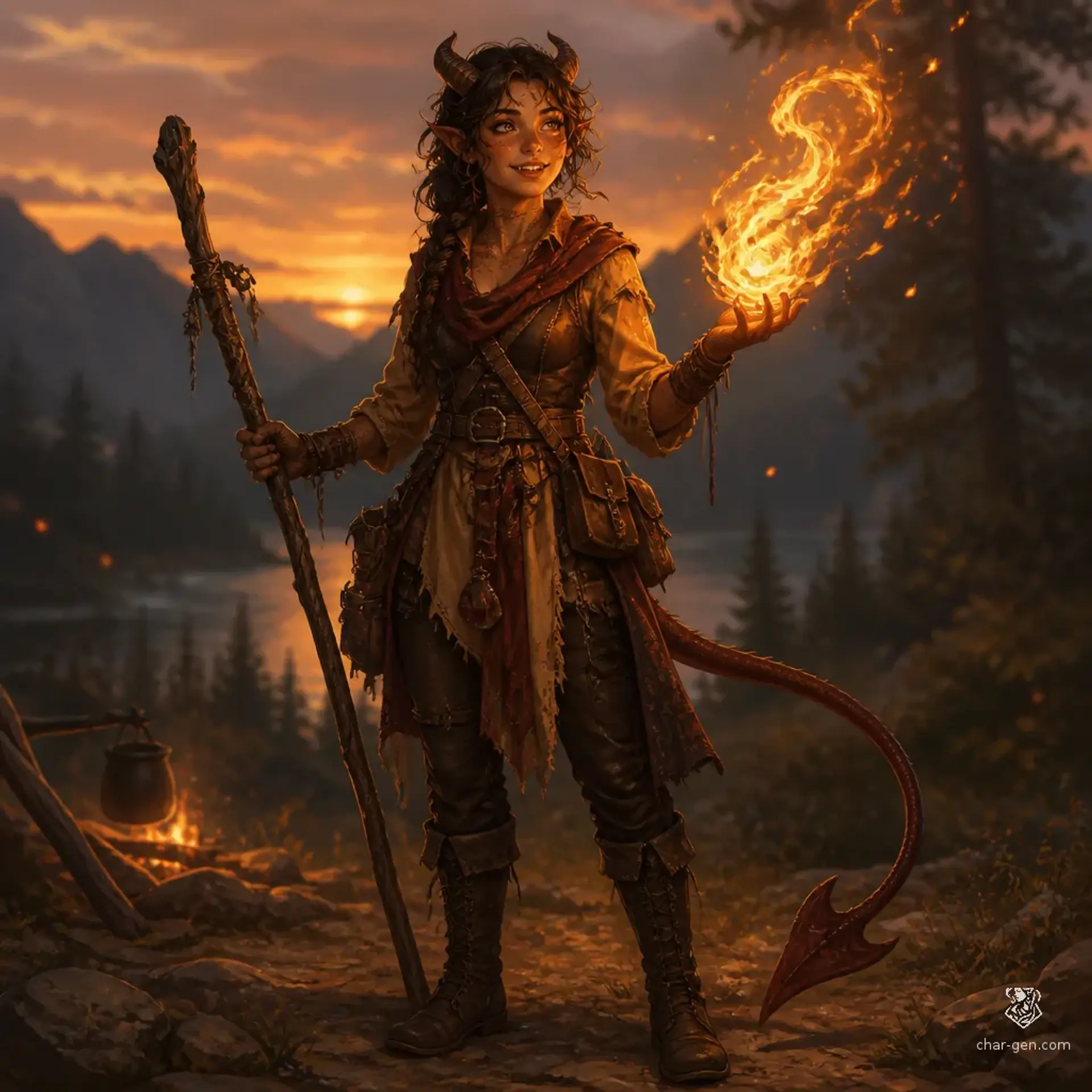Marenza Ash - AI-generated fantasy Character
