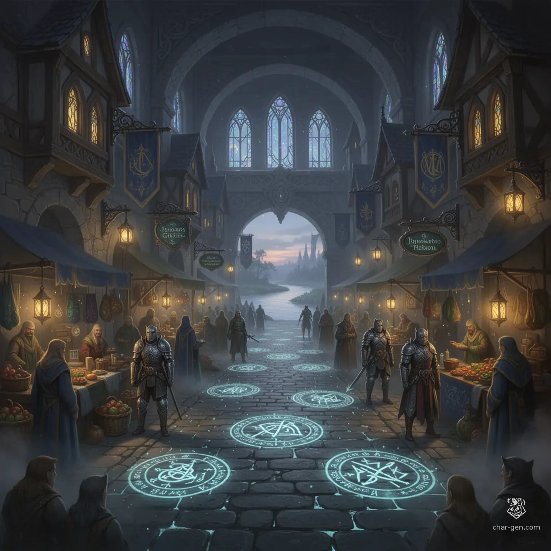 Ilyndar's Bend - AI-generated fantasy Settlement