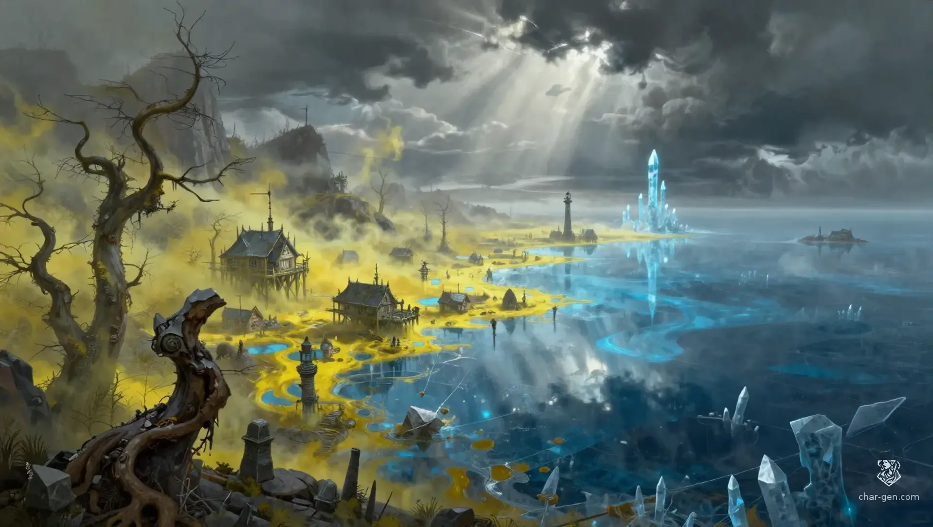 The Southeastern Expanse - AI-generated fantasy Region