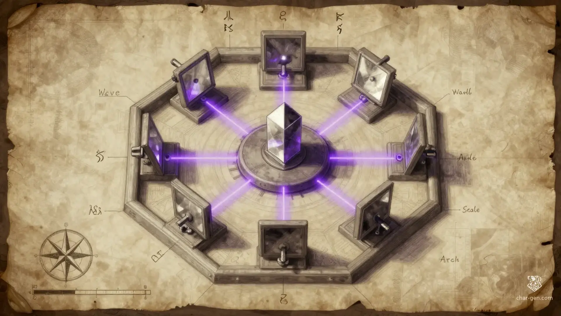 The Refracted Seal of Orizon - AI-generated fantasy Puzzle