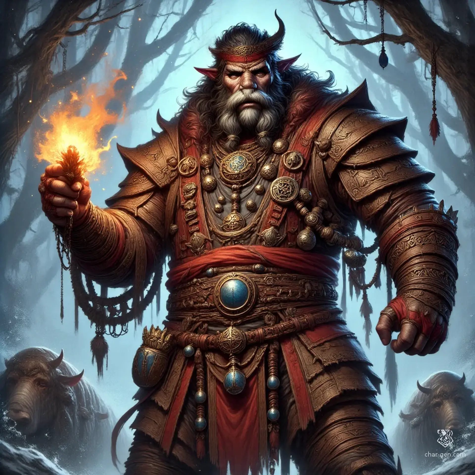 Tharuk Herdsunder - AI-generated fantasy NPC