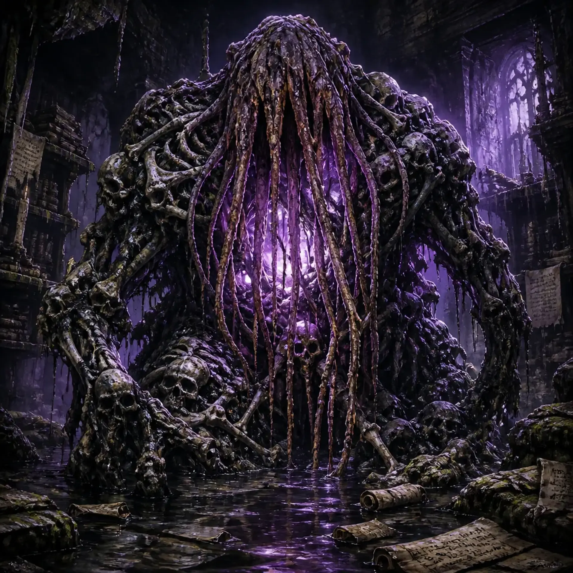 Marrow-Drift Beast - AI-generated fantasy Monster