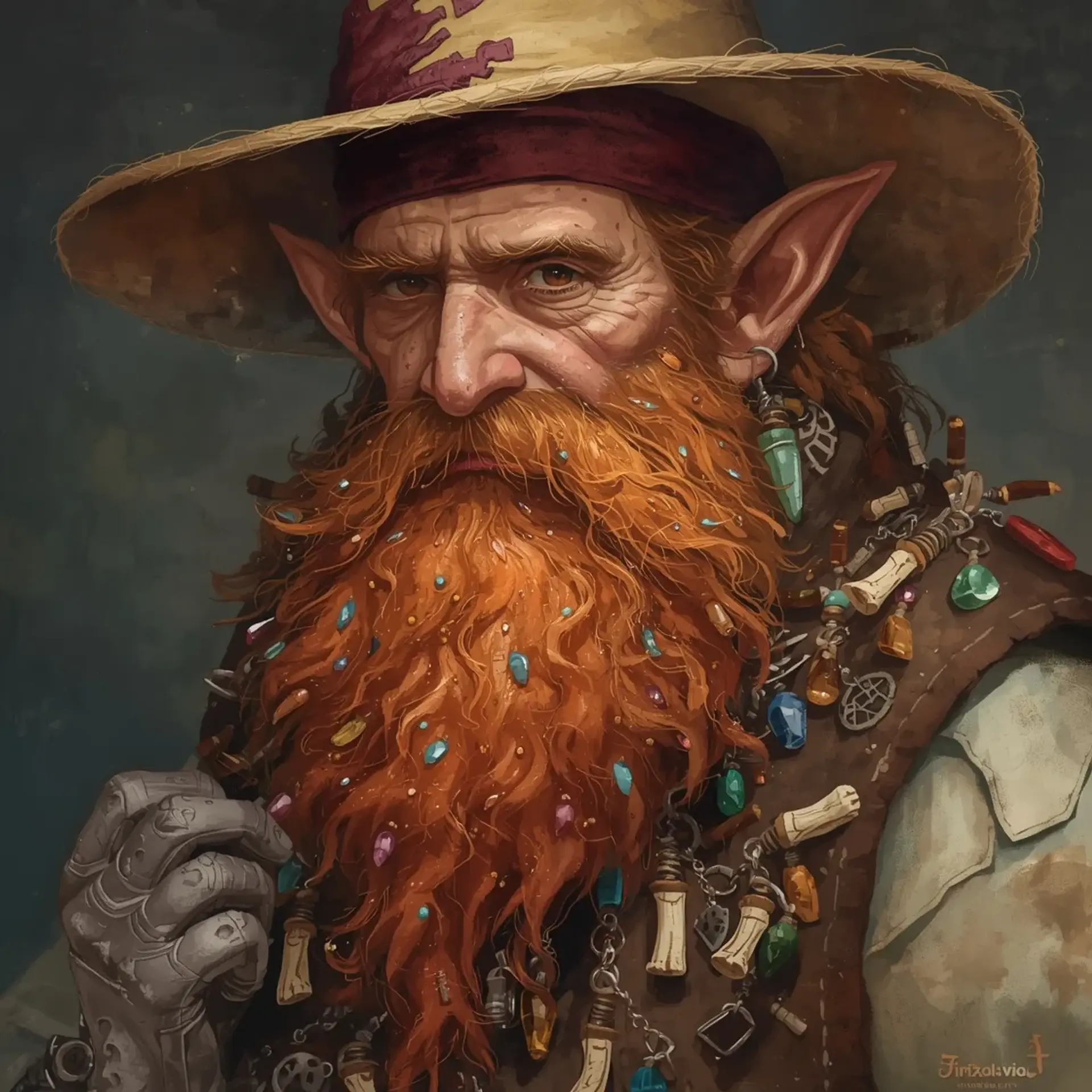 Jaxith 'Jax' the Red - AI-generated fantasy NPC