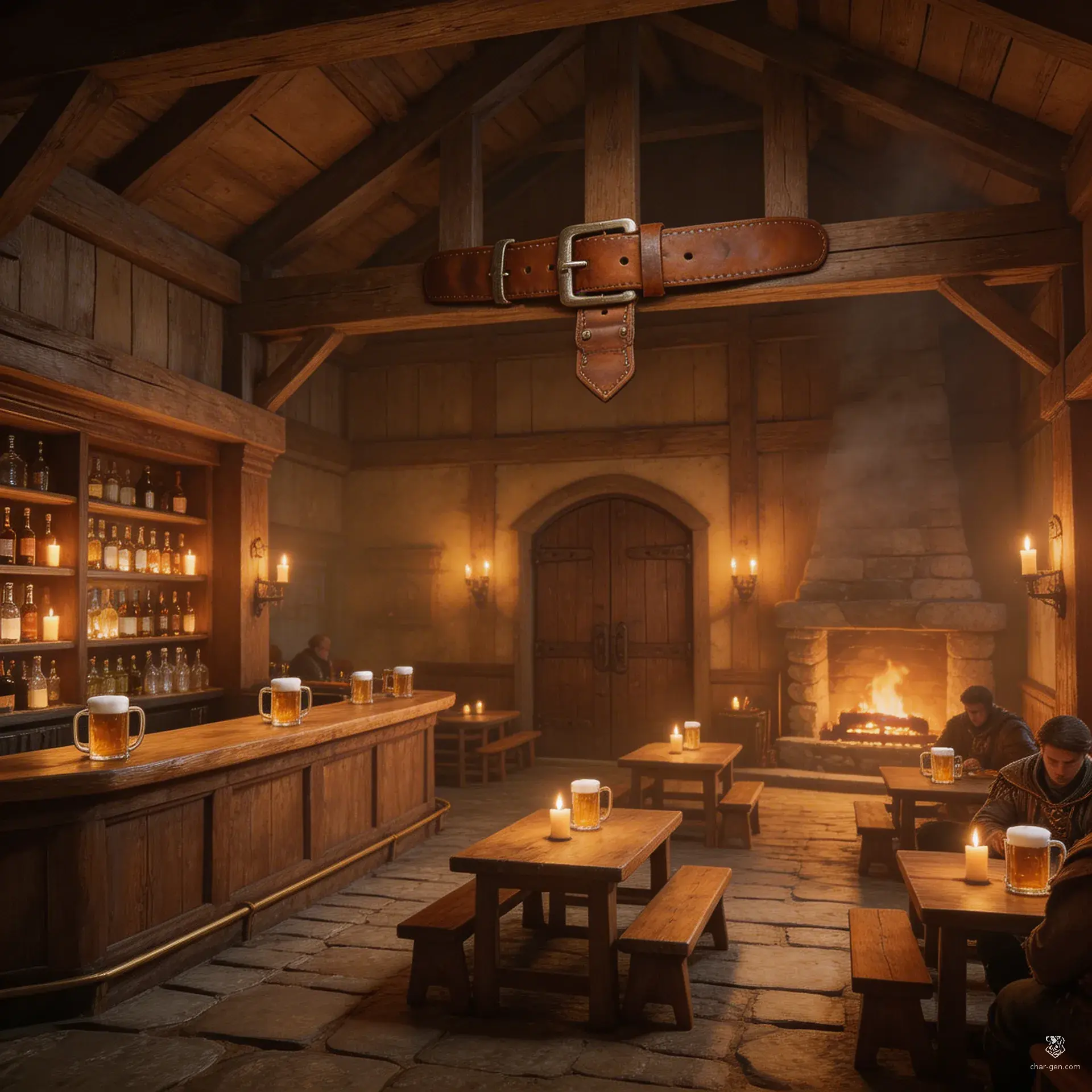 To the Red Belt - AI-generated fantasy Tavern