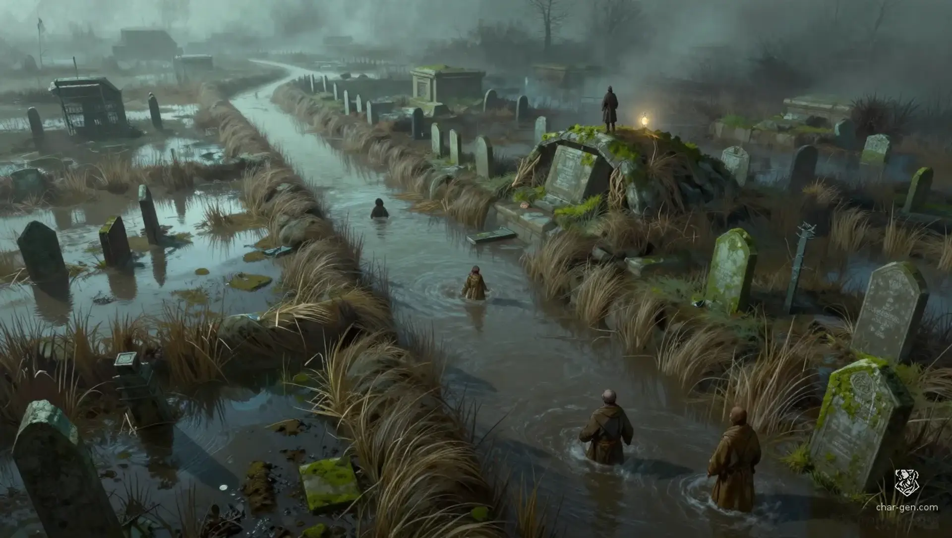Keep the Lantern Out of the Water - AI-generated fantasy Encounter