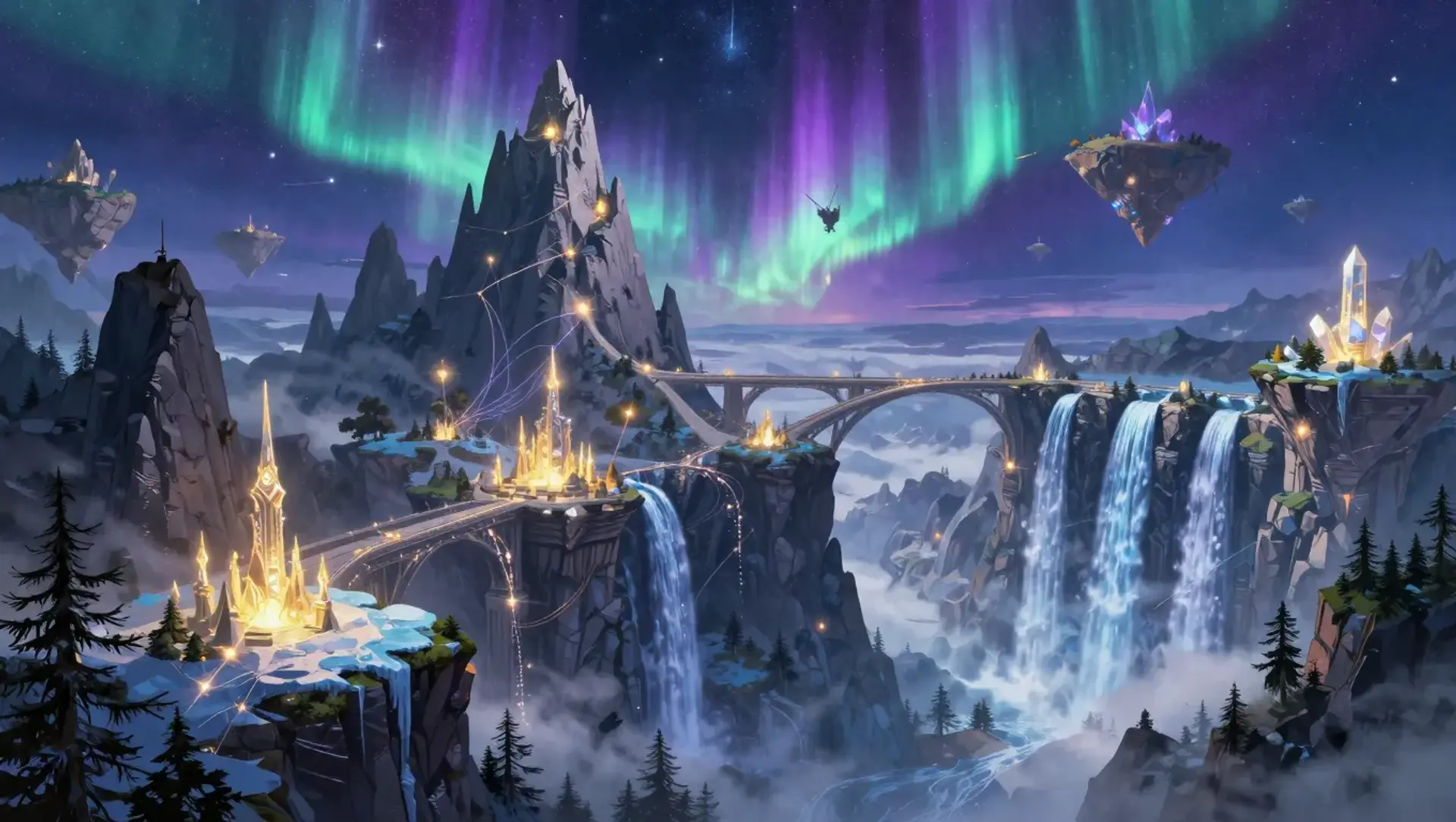 The Aether Peaks (TAP) - AI-generated fantasy Region