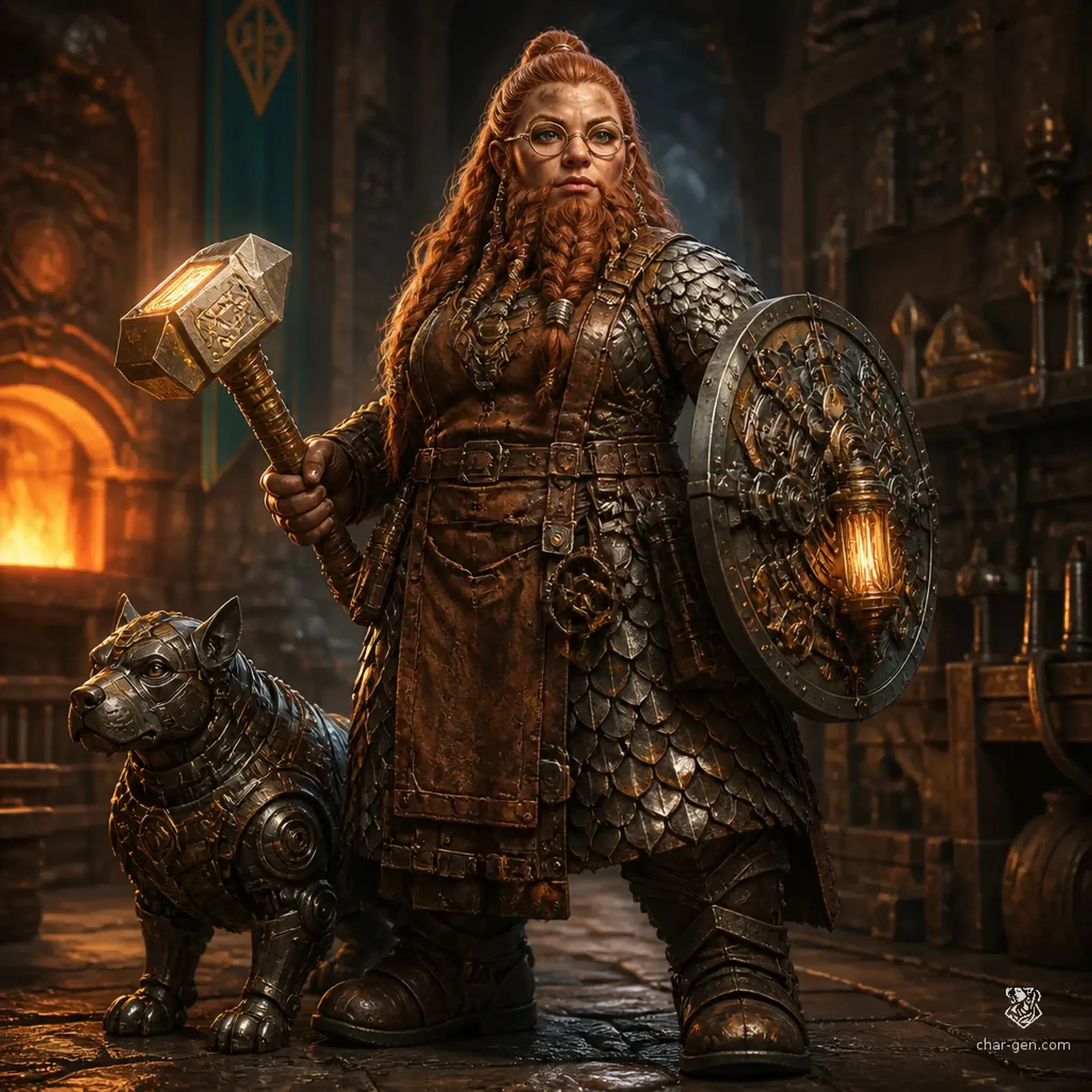 Brunna Coppervein - AI-generated fantasy Character