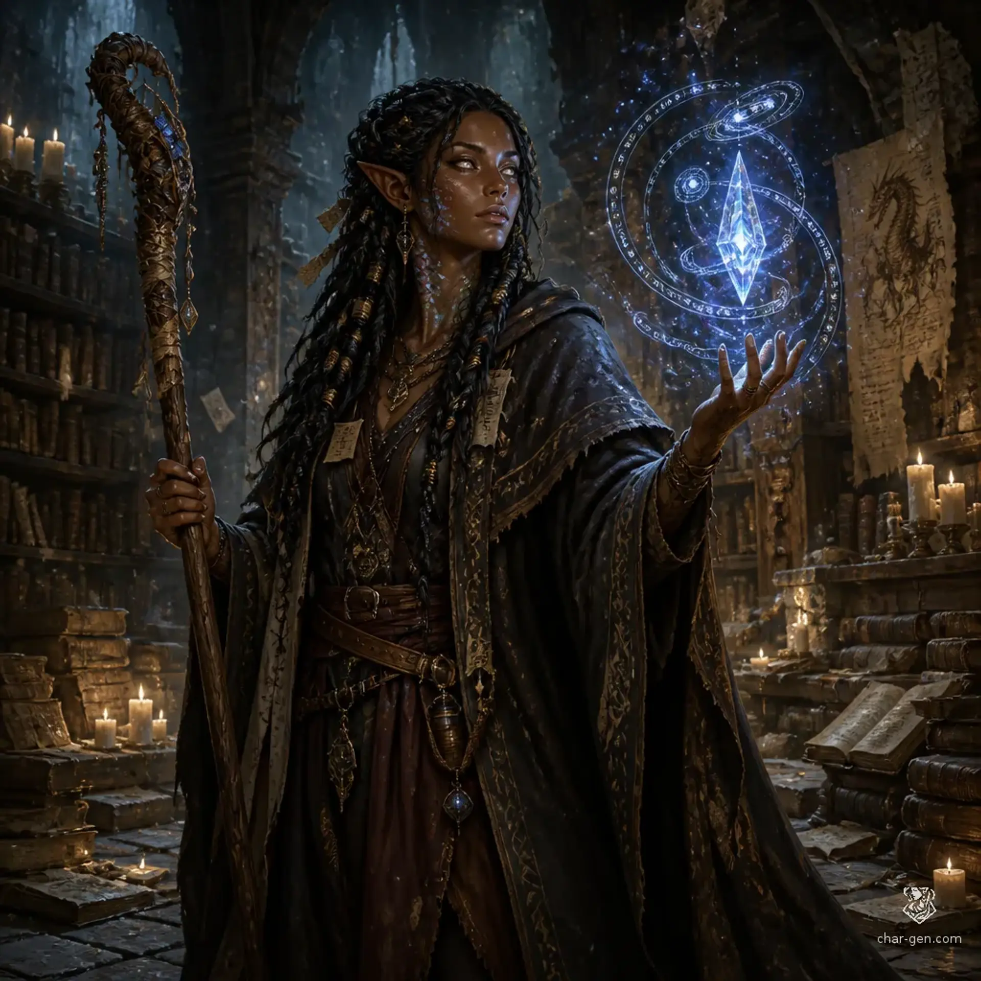 Elaria Vael - AI-generated fantasy Character