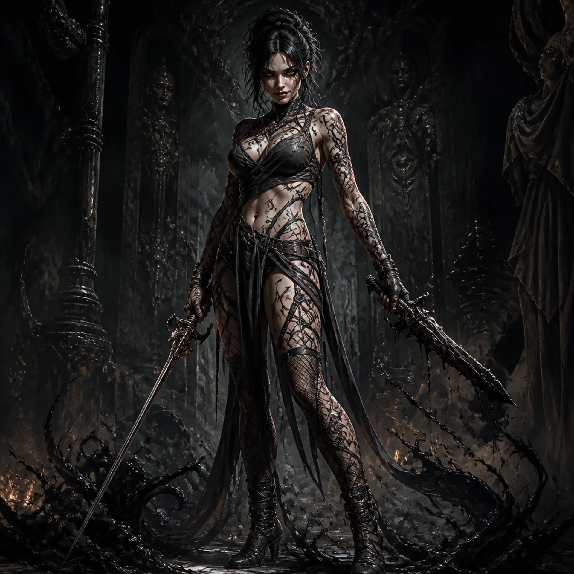 Lysandra "The Ink Maiden" Thorne - AI-generated fantasy Character