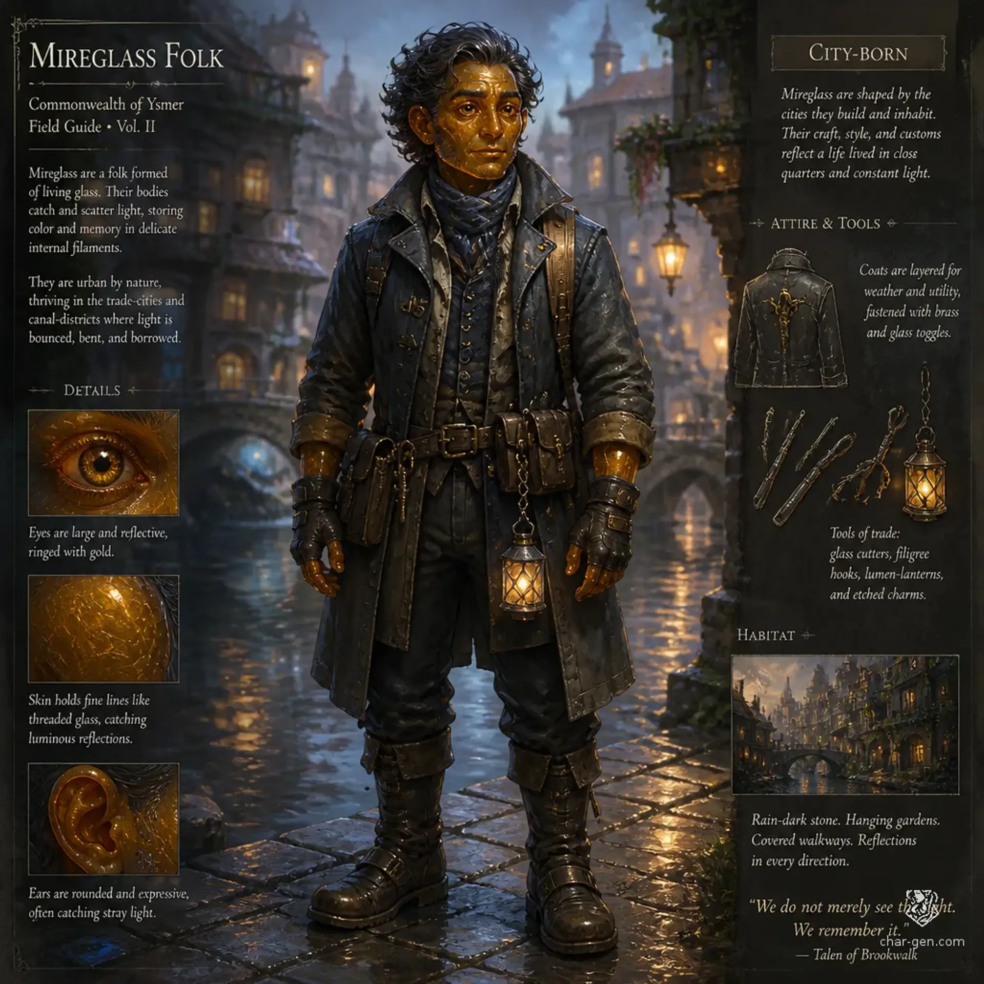 Mireglass Folk - AI-generated fantasy Species
