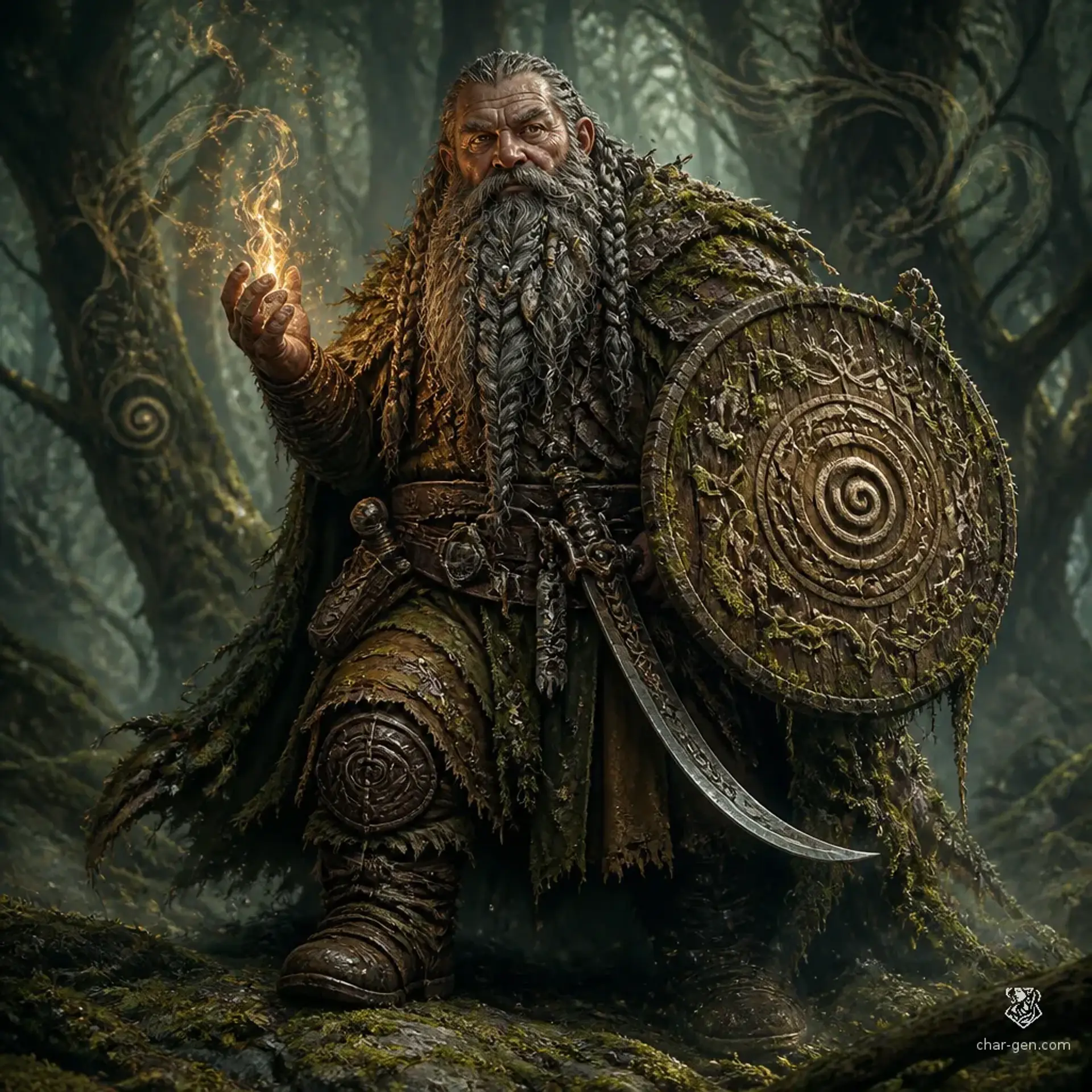 Brokk Moss-Eye - AI-generated fantasy Character