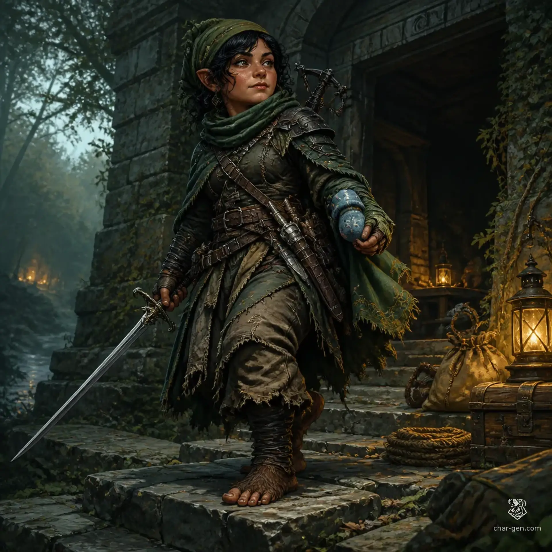 Sheshi Morikawa - AI-generated fantasy Character