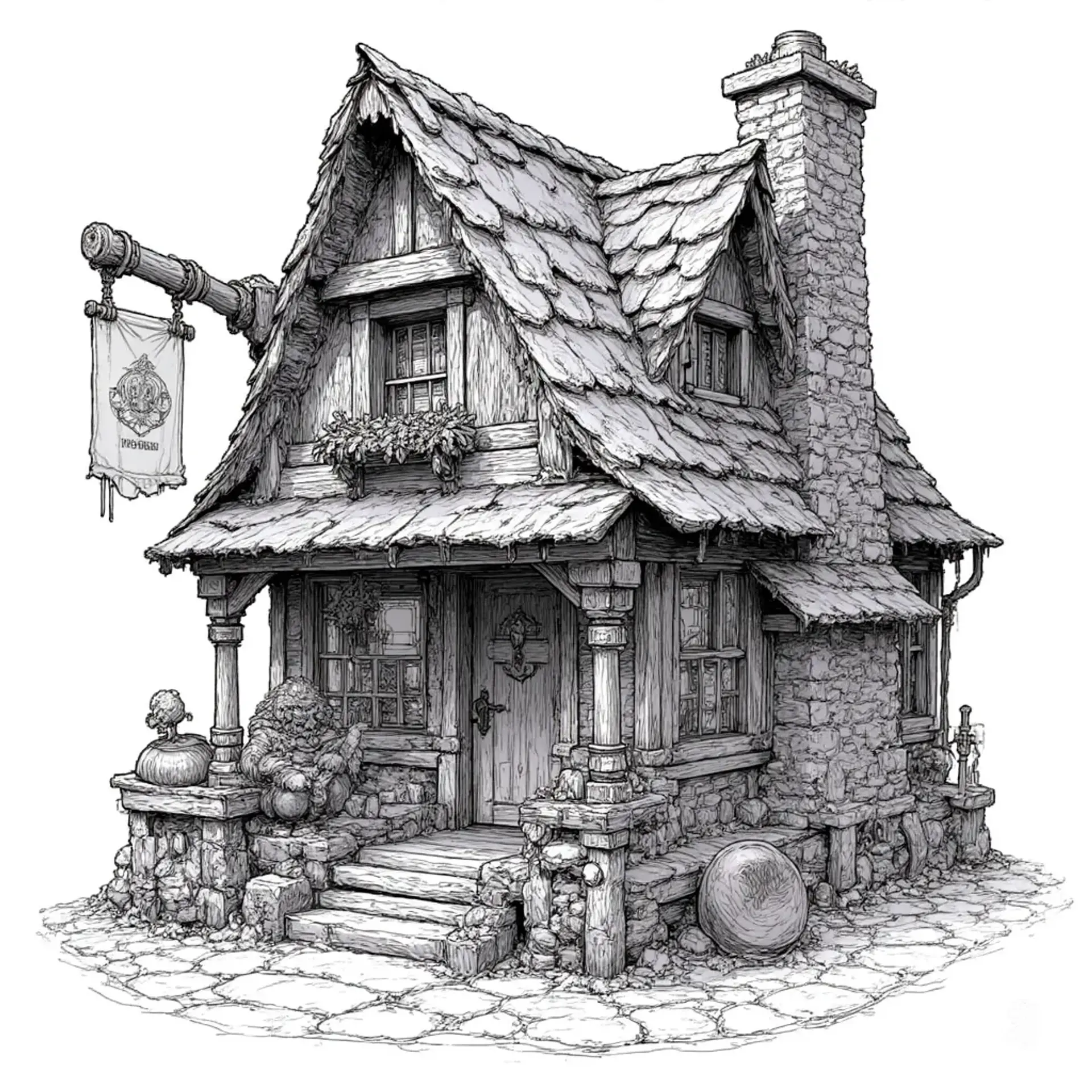 The Merry Mortar & Pestle - AI-generated fantasy Shop