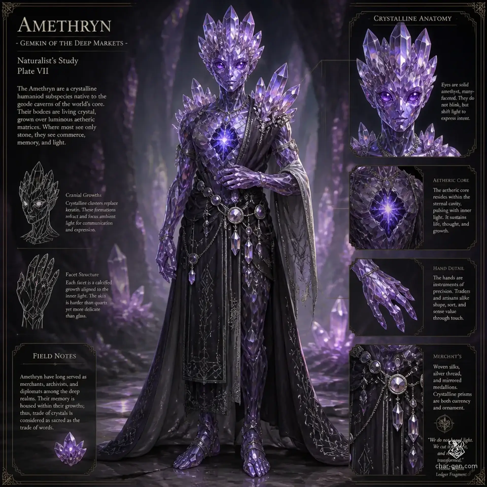 Gemmarite - AI-generated fantasy Species