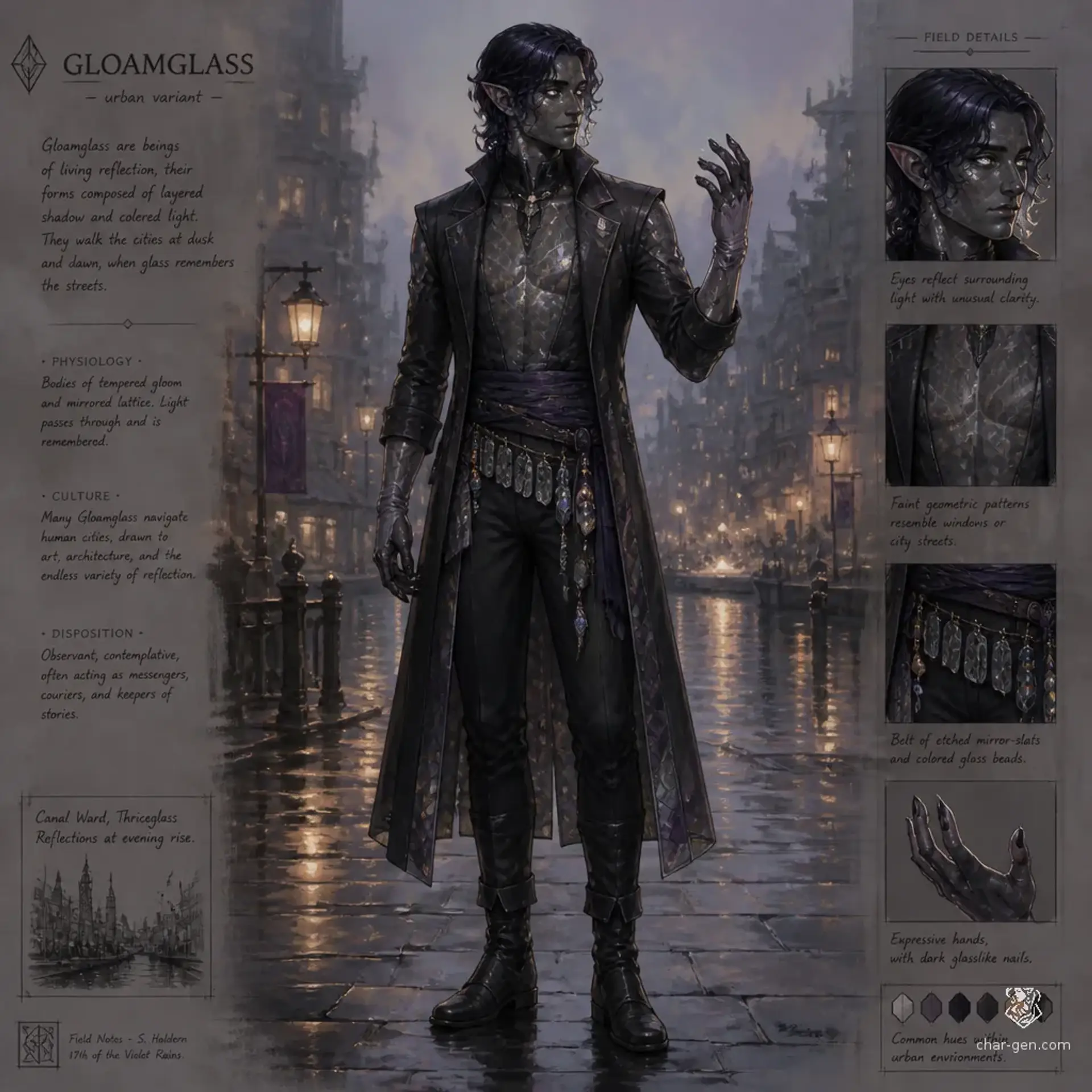 Gloamglass - AI-generated fantasy Species