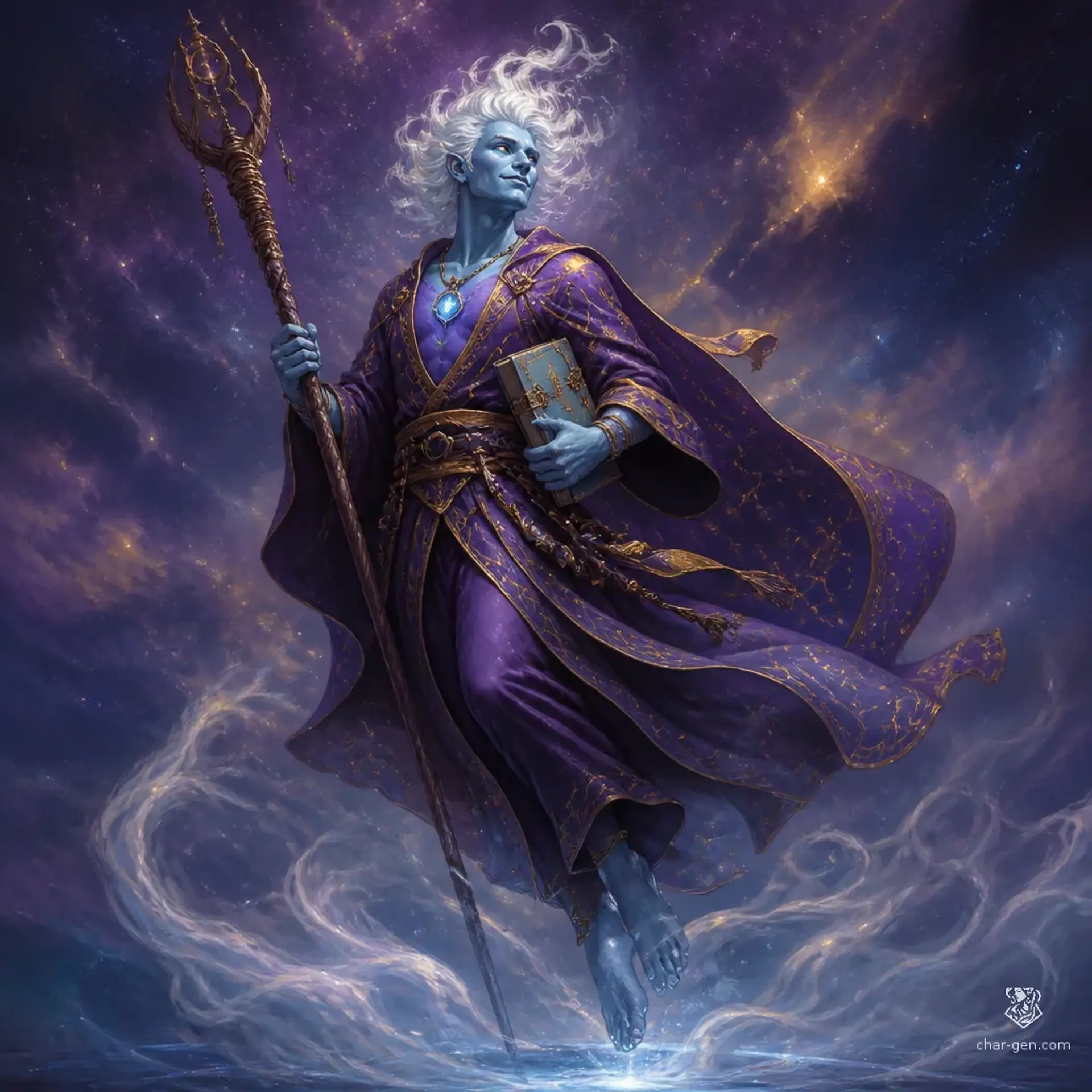 Zephyros Kazzam - AI-generated fantasy Character