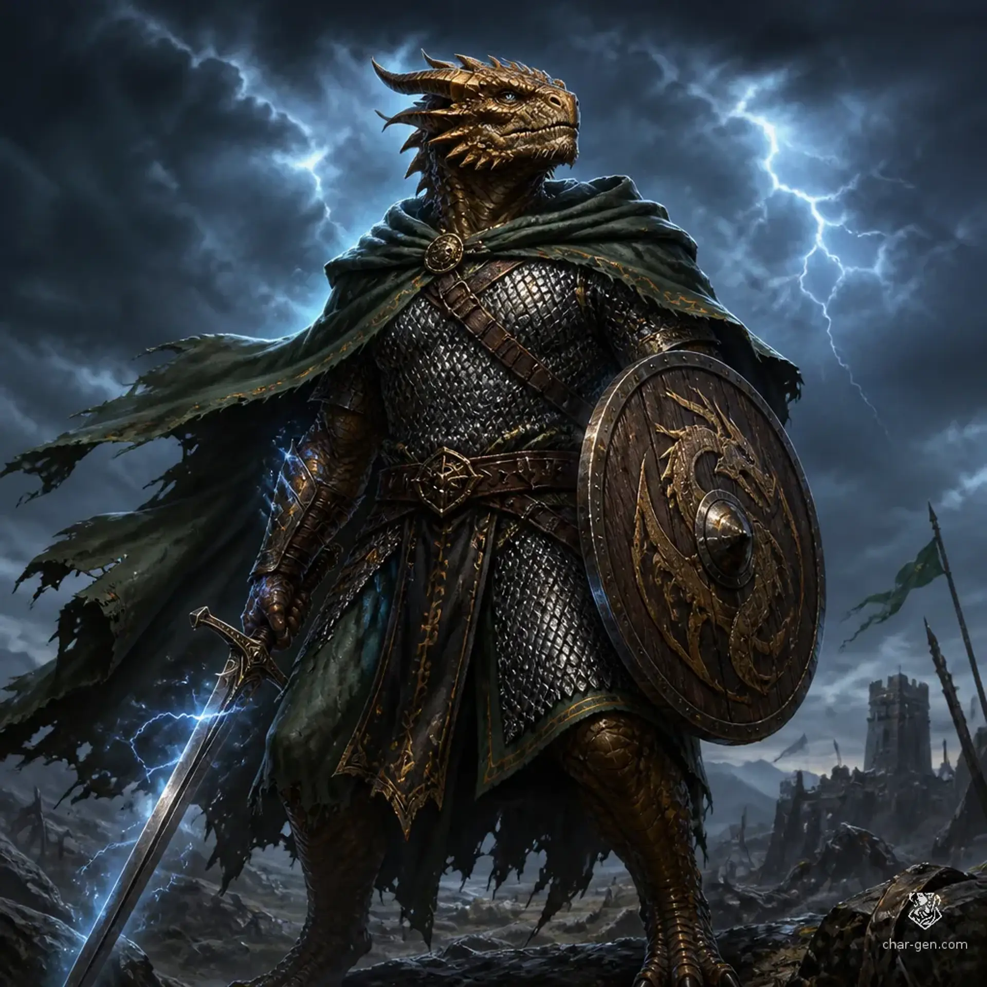 Kavros Stormtrail - AI-generated fantasy Character