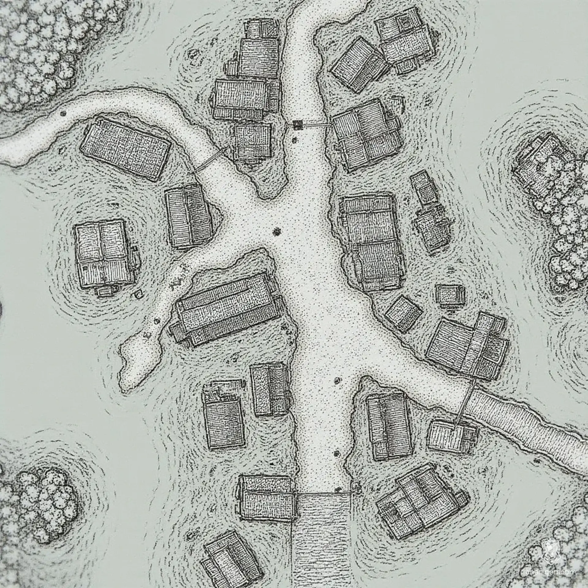 Whispering Fen - AI-generated fantasy Settlement