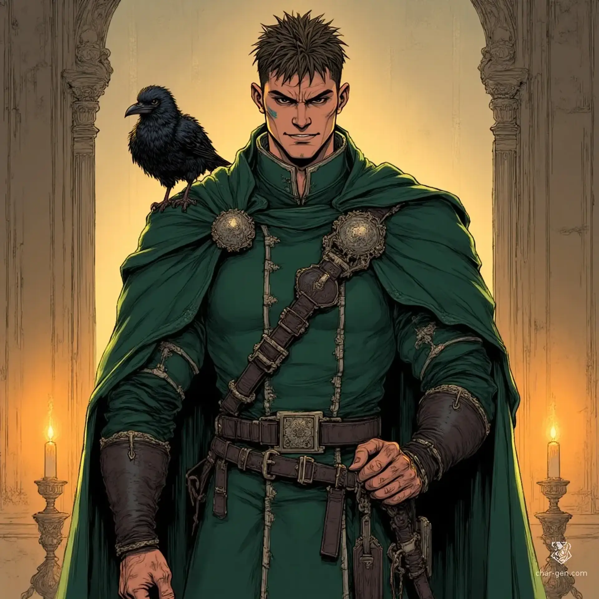 Prince Cainne Arvel of Milseavia - AI-generated fantasy NPC