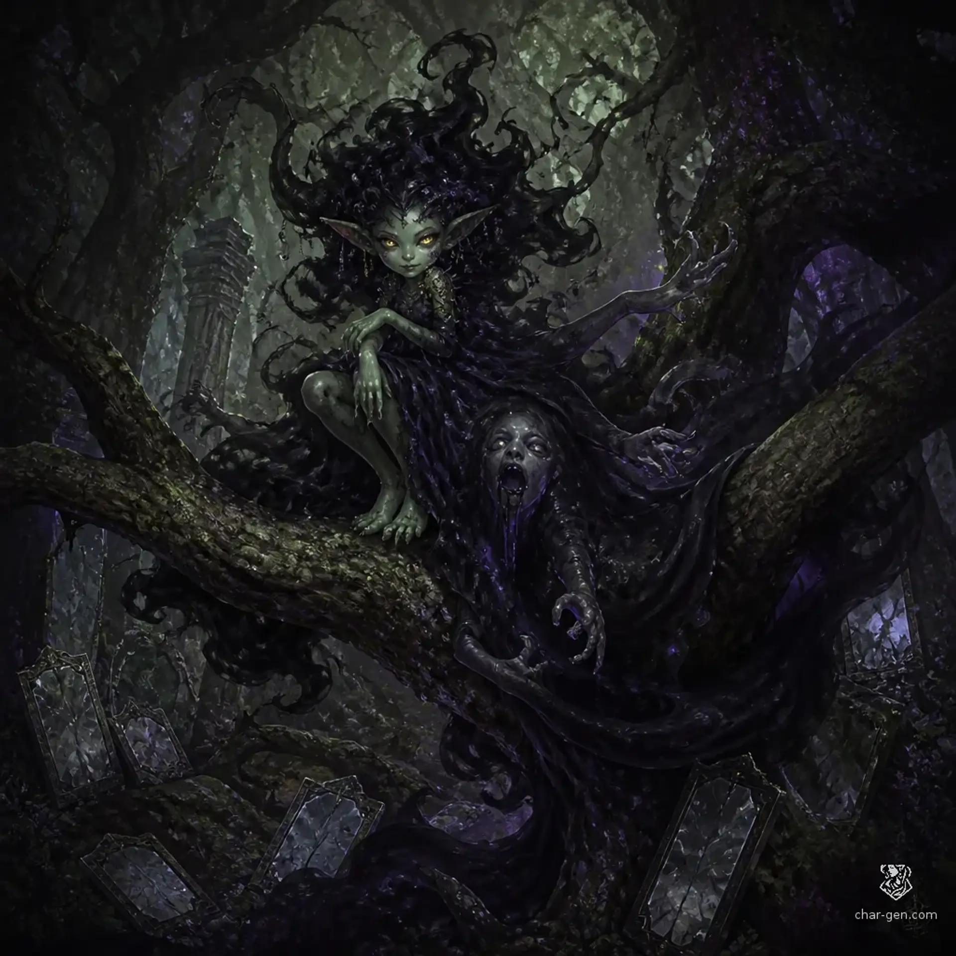 Gubble, the Shadow-Veiled - AI-generated fantasy Monster