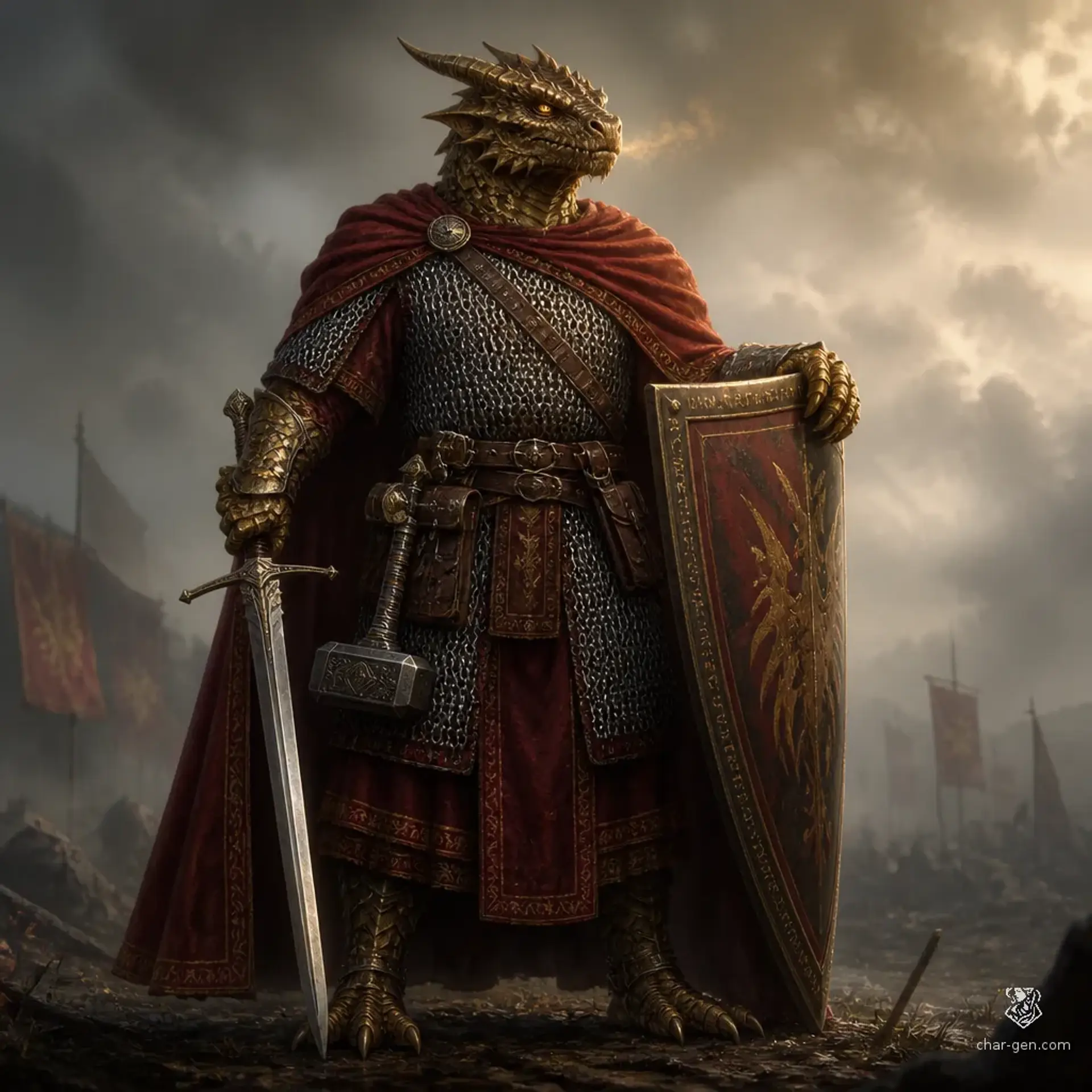Krivar Cinderheart Axebound - AI-generated fantasy Character