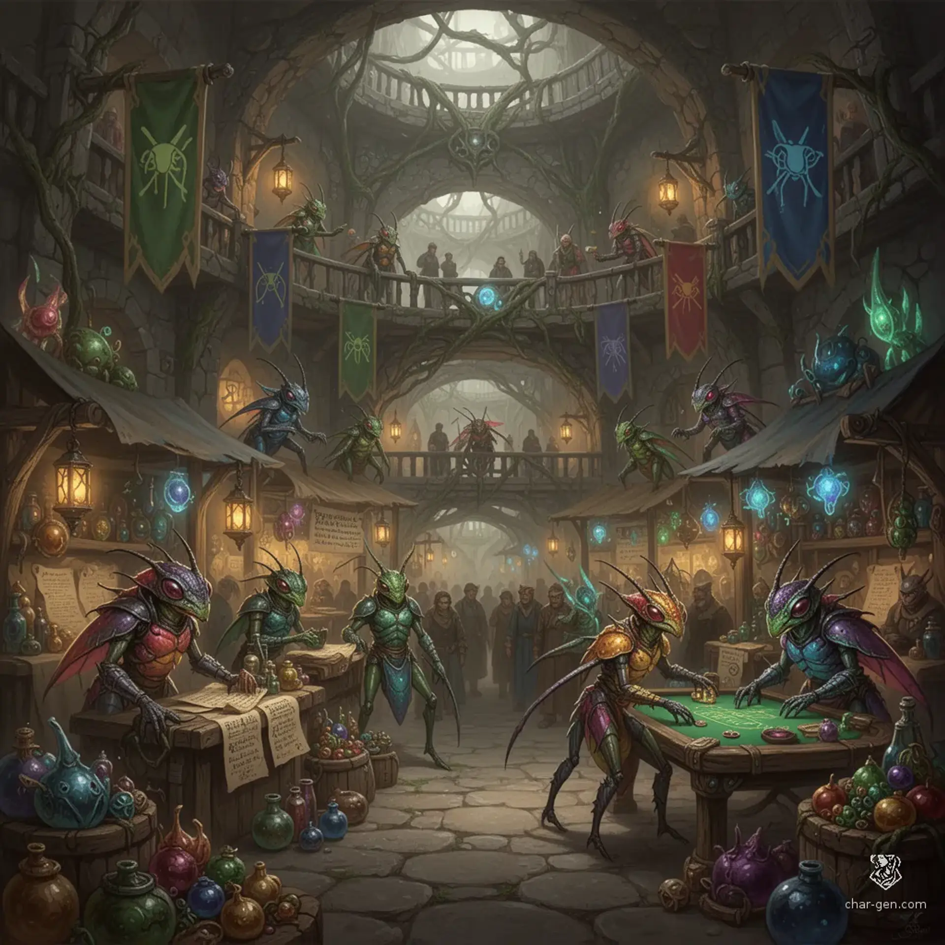 Mandible Cross - AI-generated fantasy Settlement