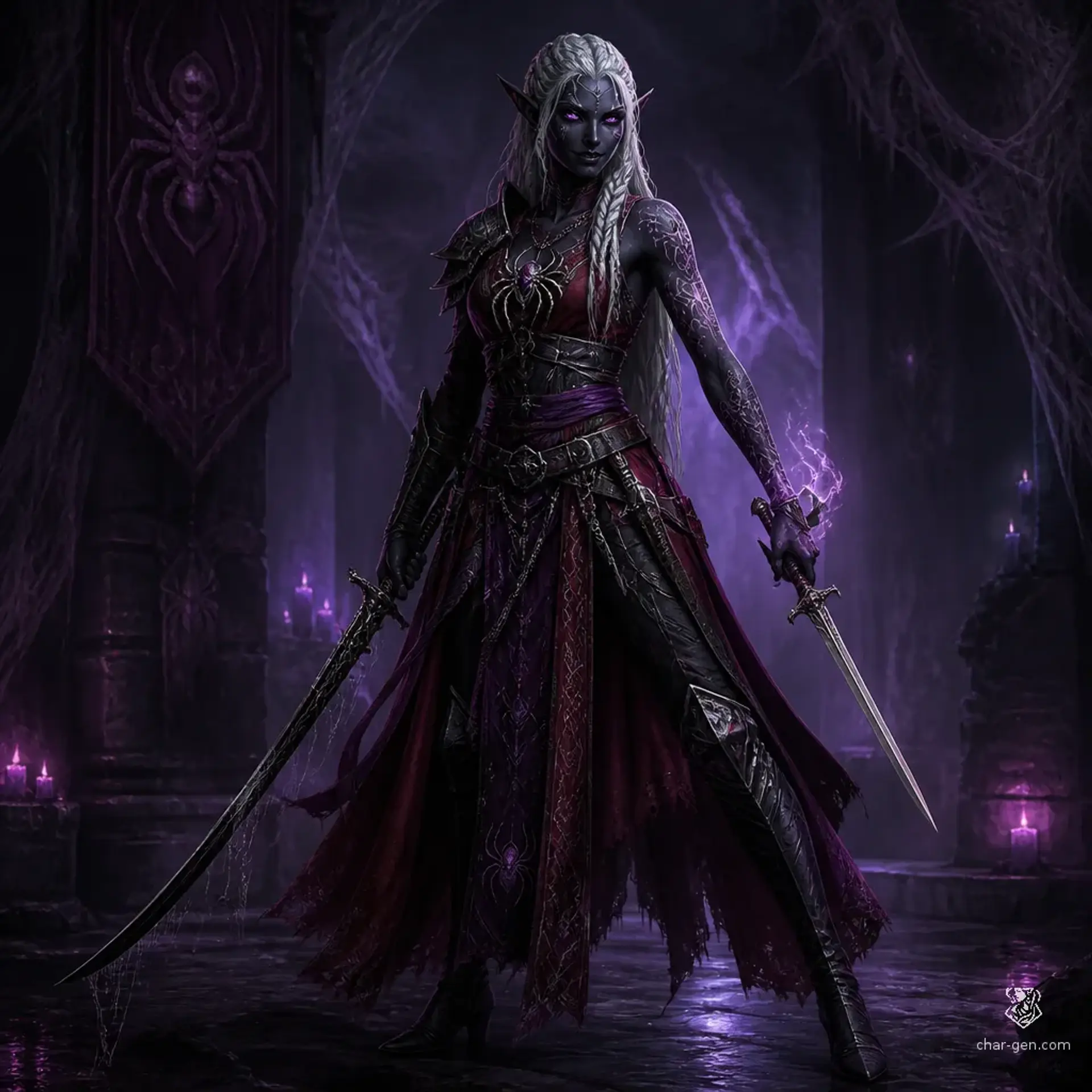 Malice Travra - AI-generated fantasy Character