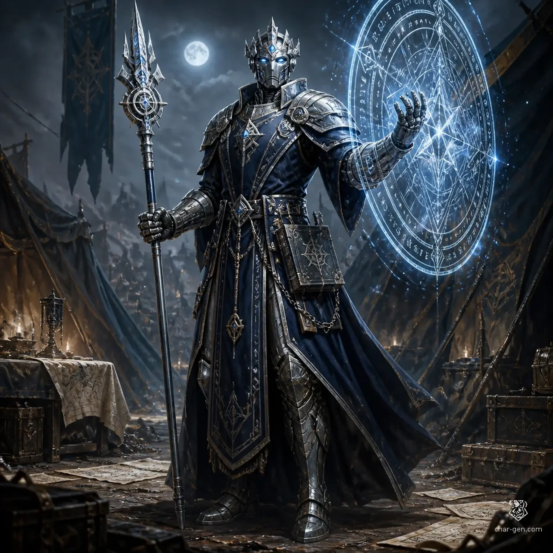 The Silver Emperor - AI-generated fantasy Character