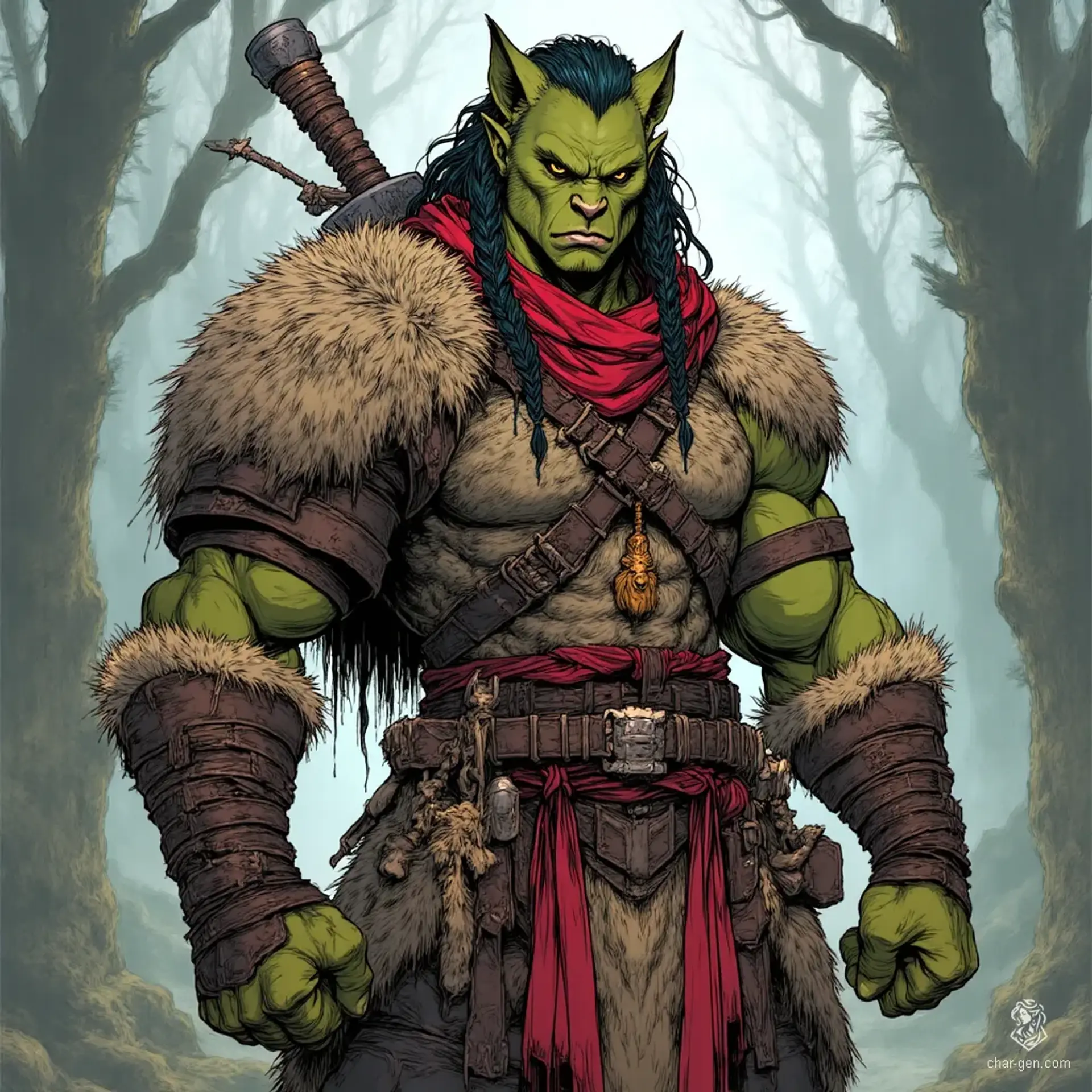 Groznak Twisting-Bough - AI-generated fantasy NPC