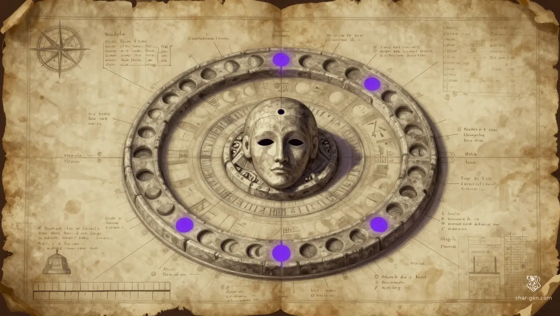 The Lunar Dial of the Eyeless Face